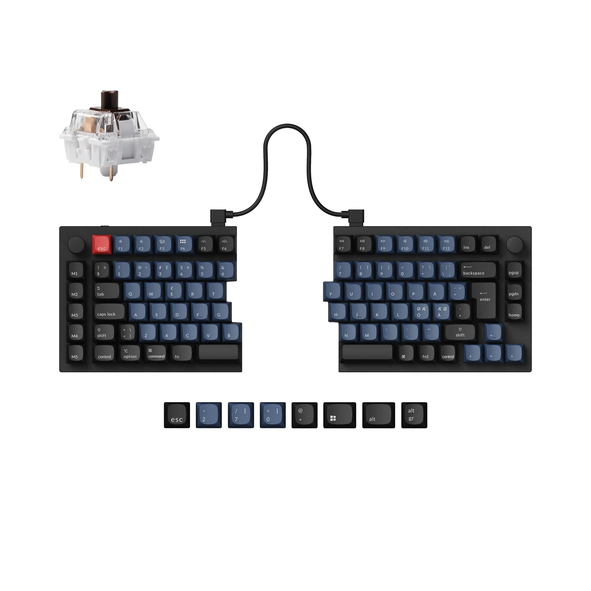 Keychron Q11 teclado mecánico personalizable QMK - colección de distribución ISO