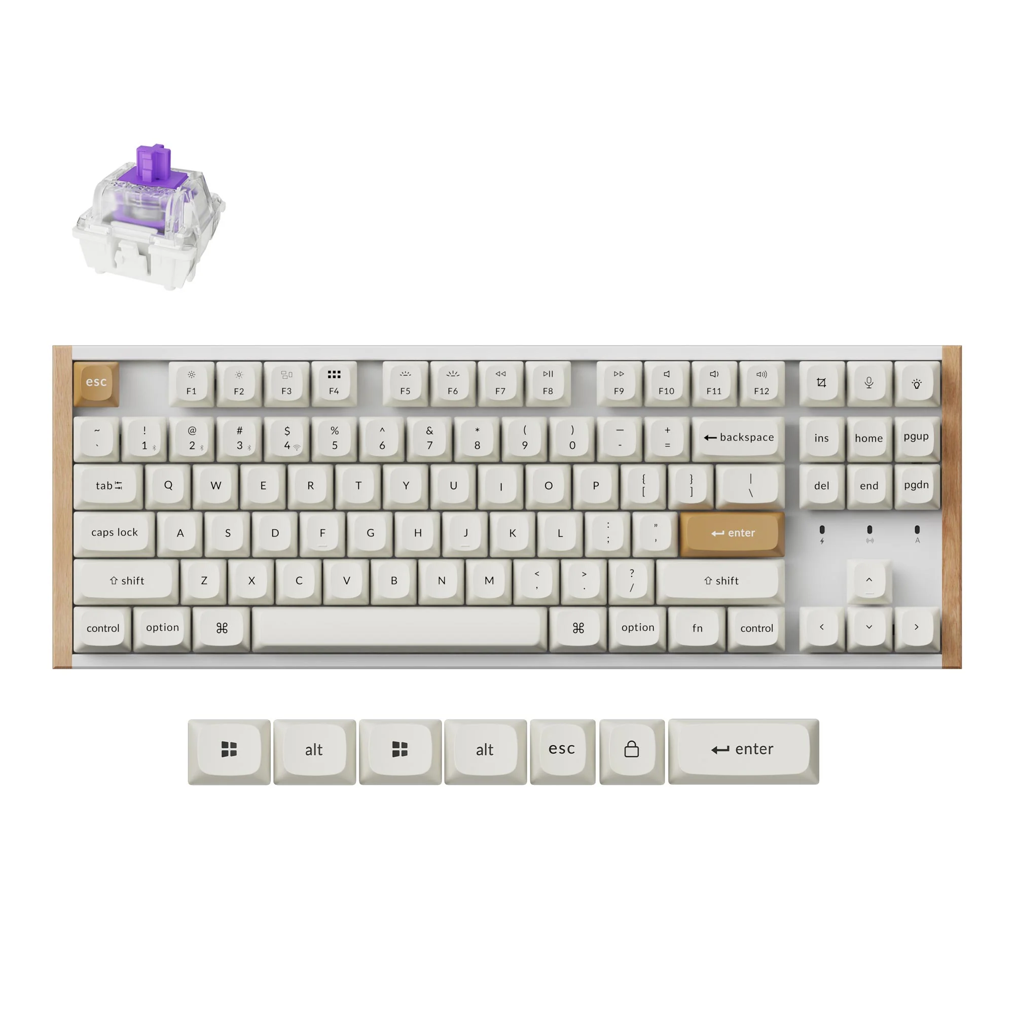 Teclado Personalizado Sem Fio Keychron K8 HE com Switch Magnético