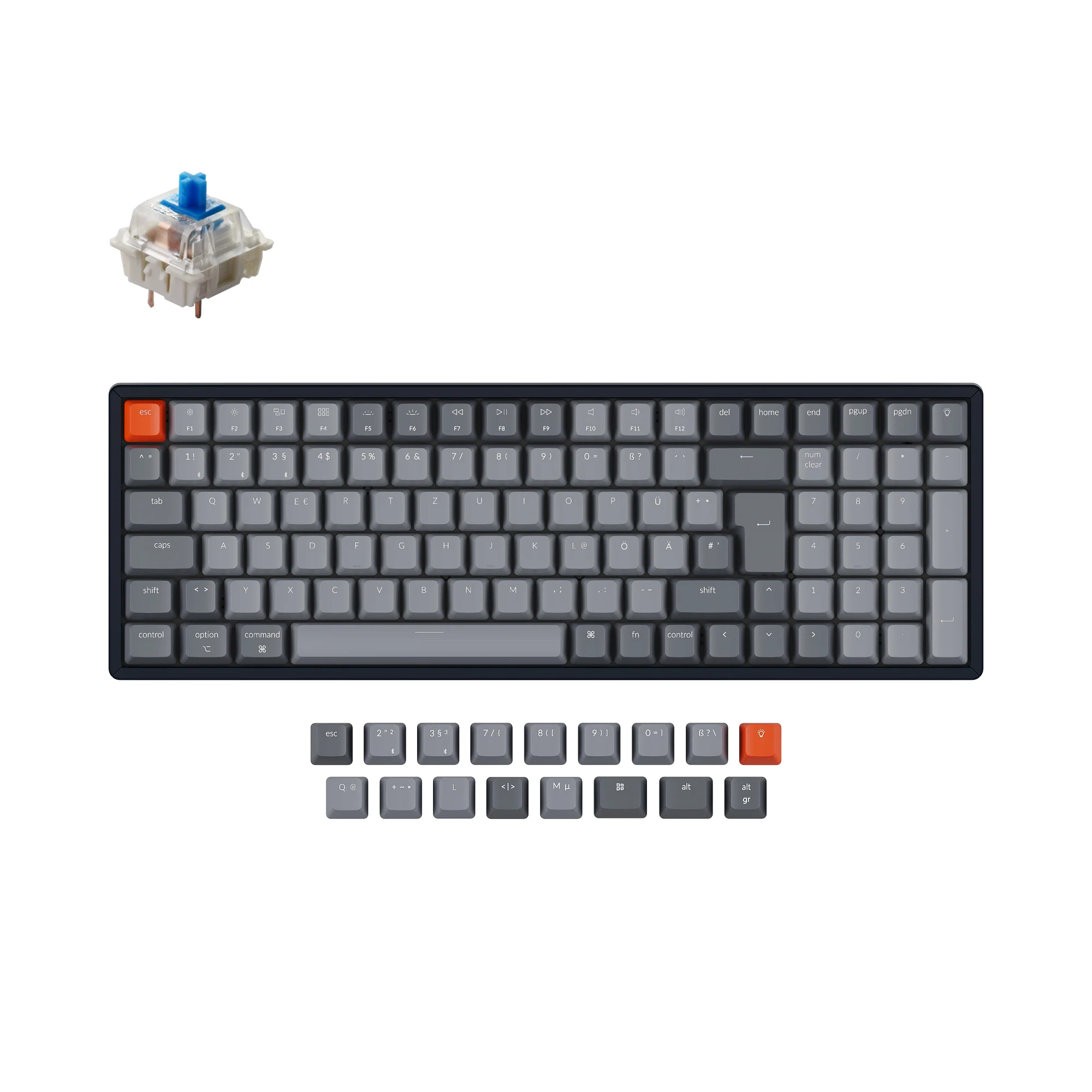 Bezprzewodowa mechaniczna klawiatura Keychron K4 (układ niemiecki ISO-DE) - wersja 2