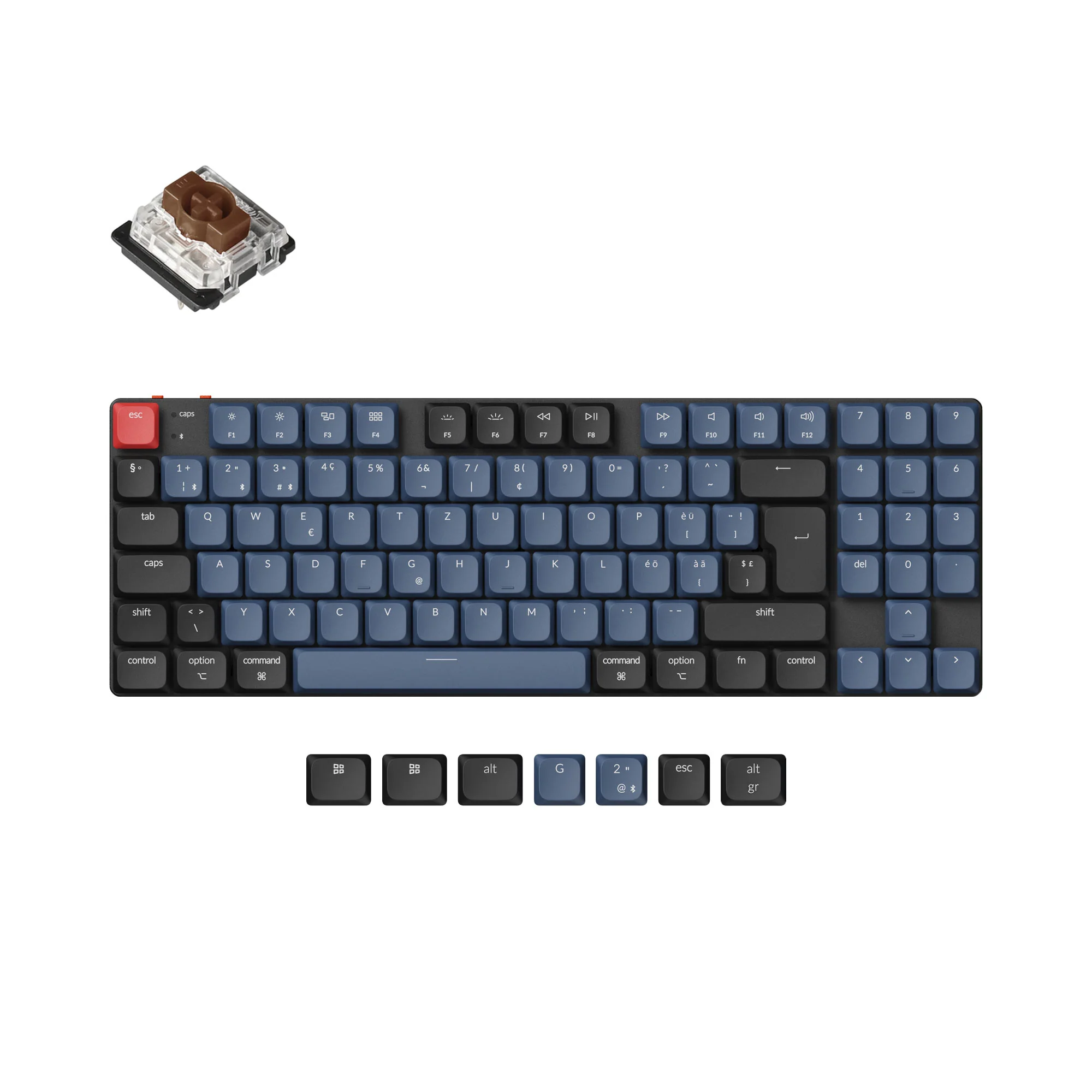Teclado mecánico inalámbrico personalizado Keychron K13 Pro QMK/VIA - Colección de distribución ISO
