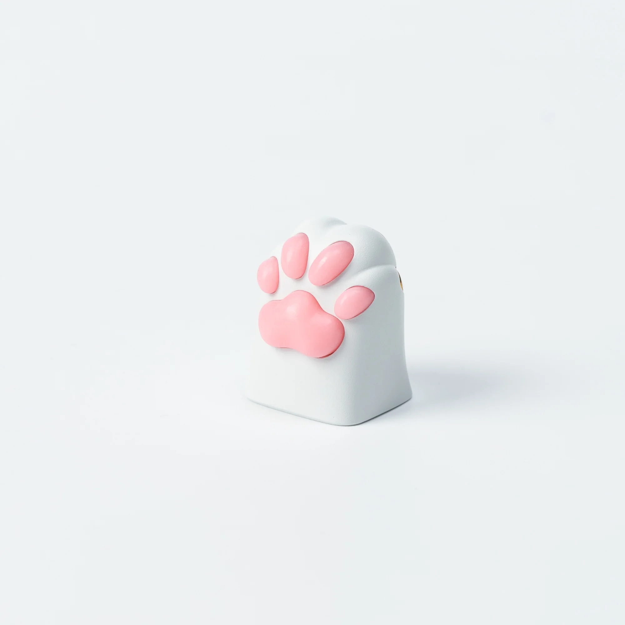 Keycap artesanal de aleación de aluminio de patita de gato de silicona