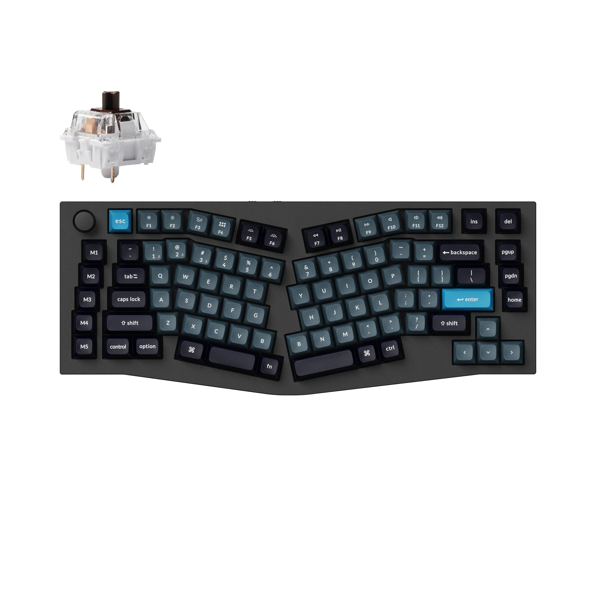 Teclado Mecânico Personalizado Sem Fio Keychron Q10 Pro (Layout Alice) QMK/VIA