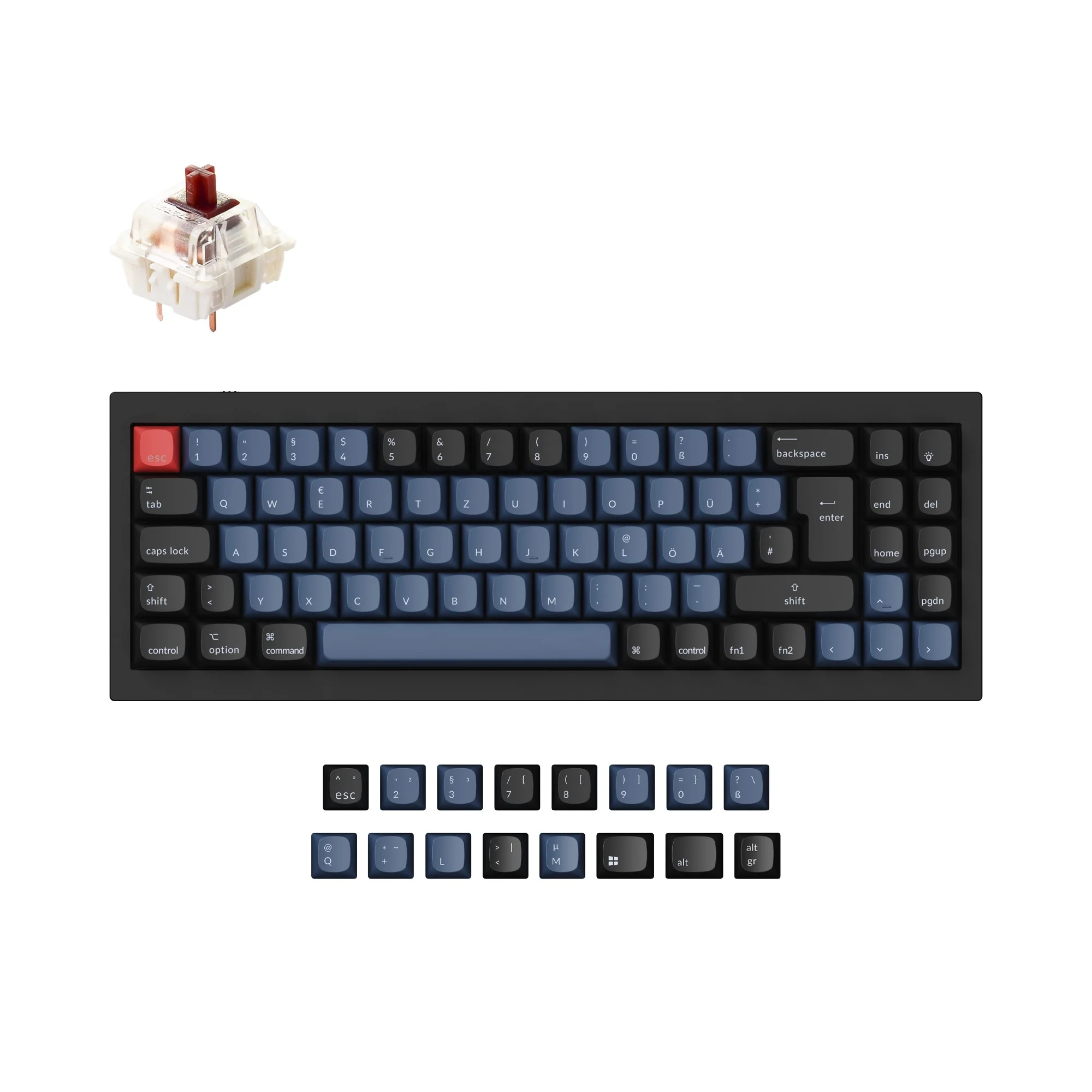 Colección Keychron Q7 QMK teclado mecánico personalizado diseño ISO
