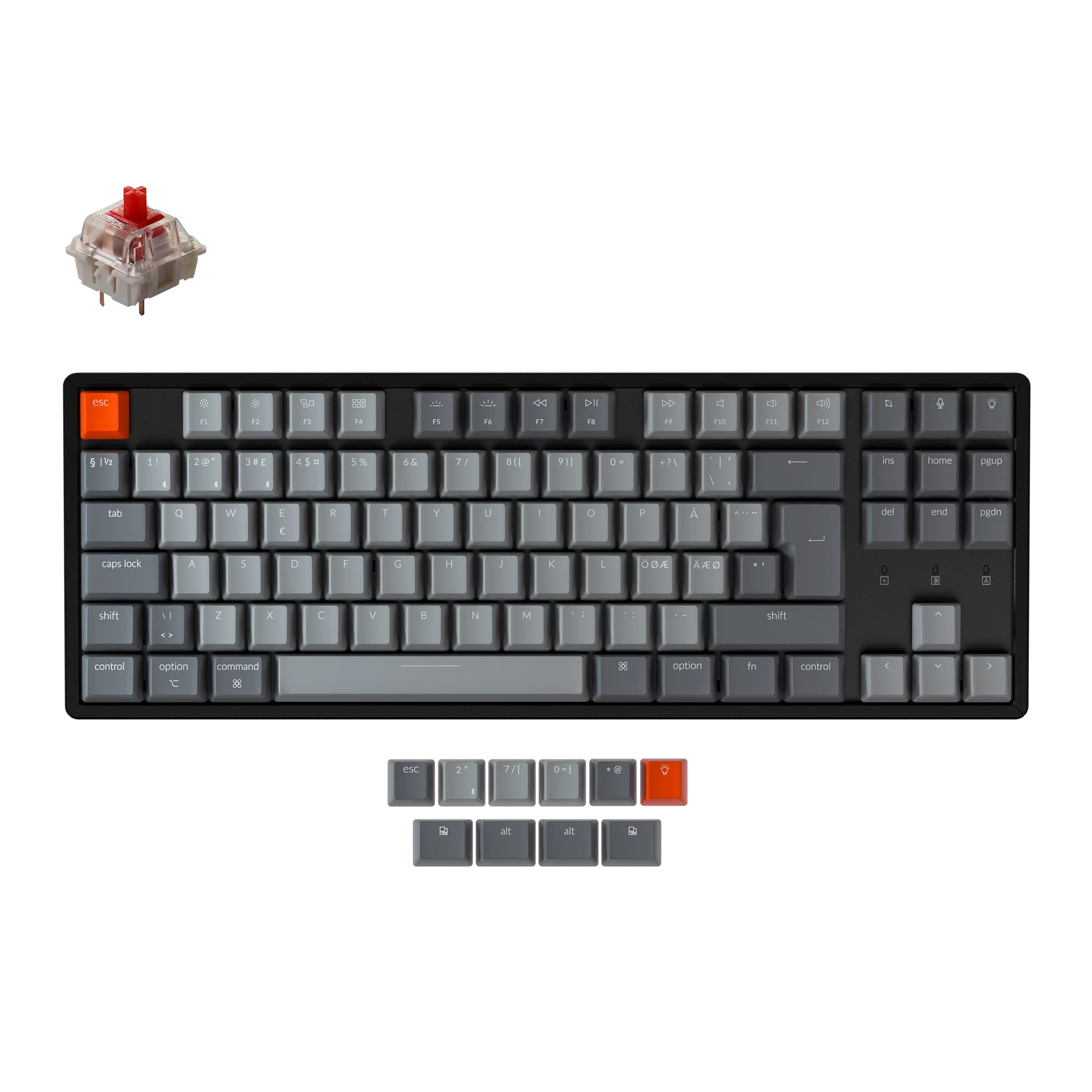 Keychron K8 無線機械鍵盤（北歐 ISO 佈局）