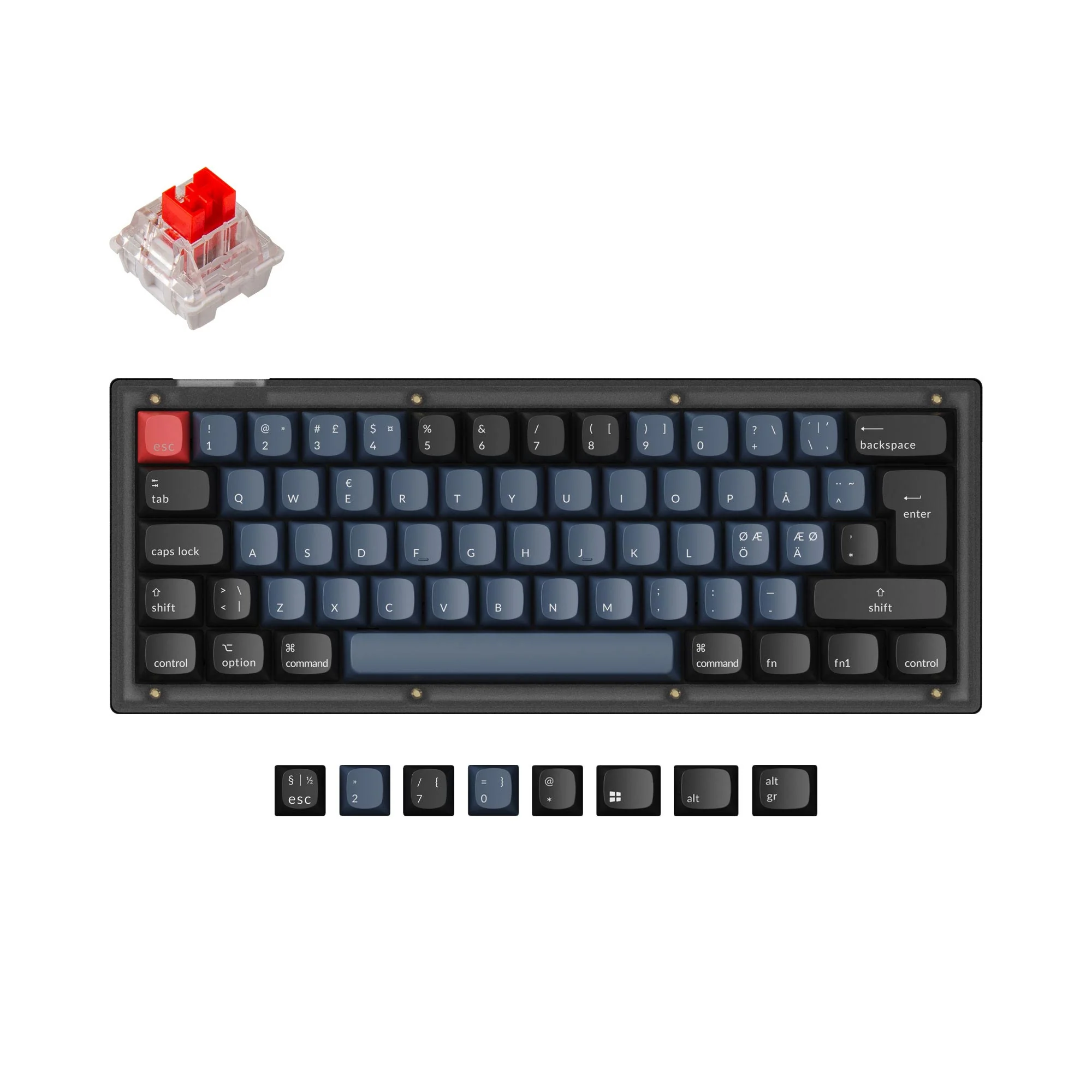 Colección de teclado mecánico personalizado Keychron V4 QMK con distribución ISO