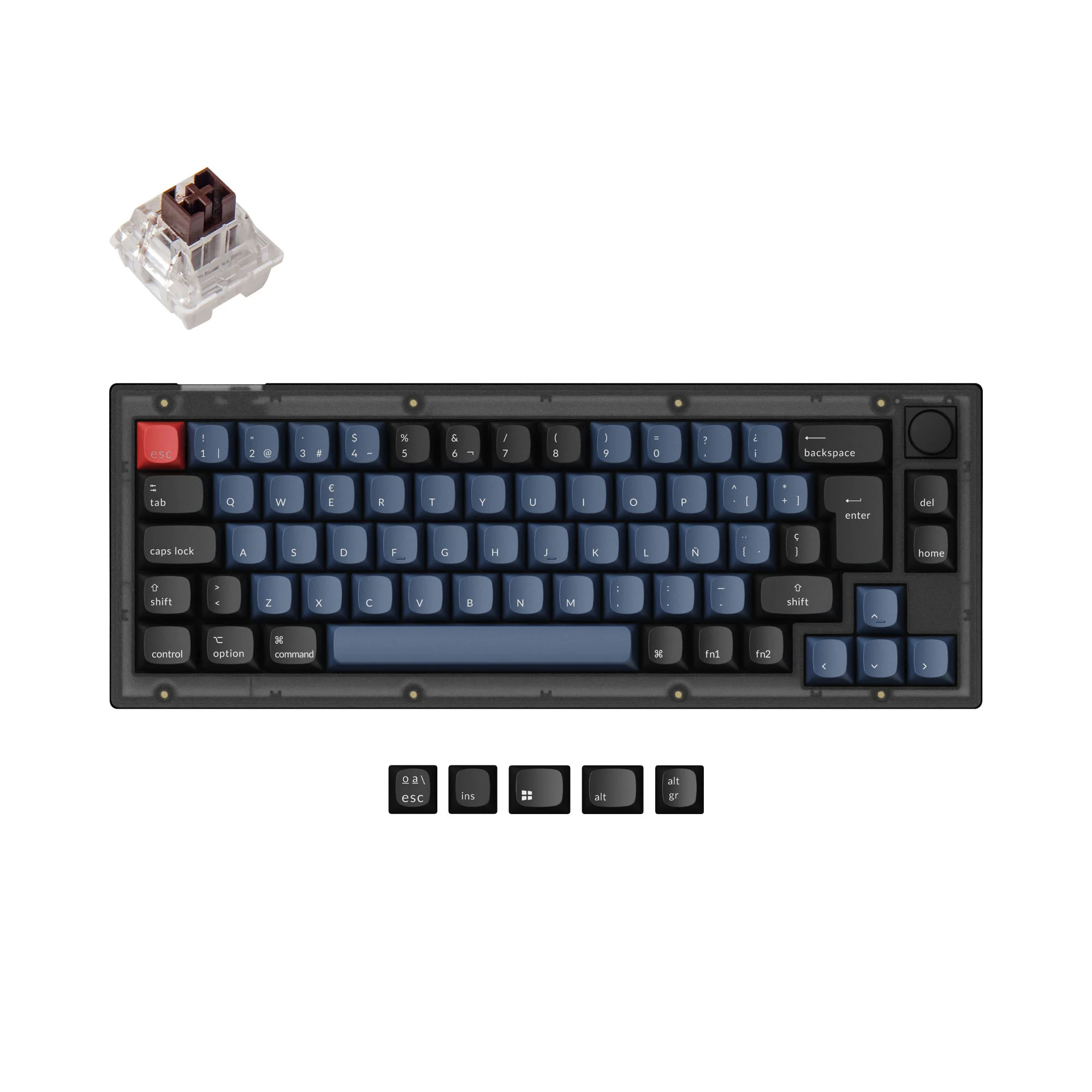 Keychron V2 QMK Teclado Mecánico Personalizado Colección de Distribución ISO