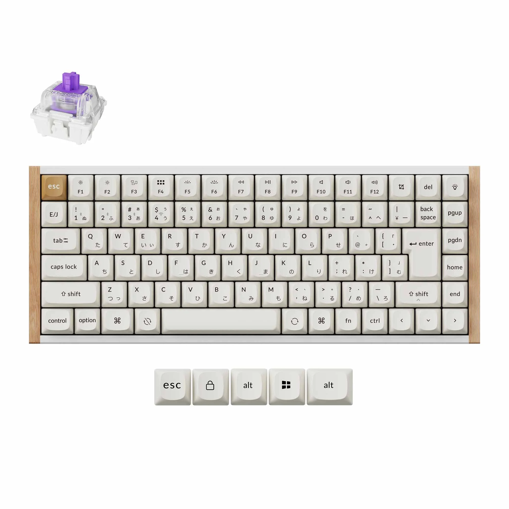 Keychron K2 HE langaton mukautettava magneettikytkinnäppäimistö (Japanin JIS-asettelu)