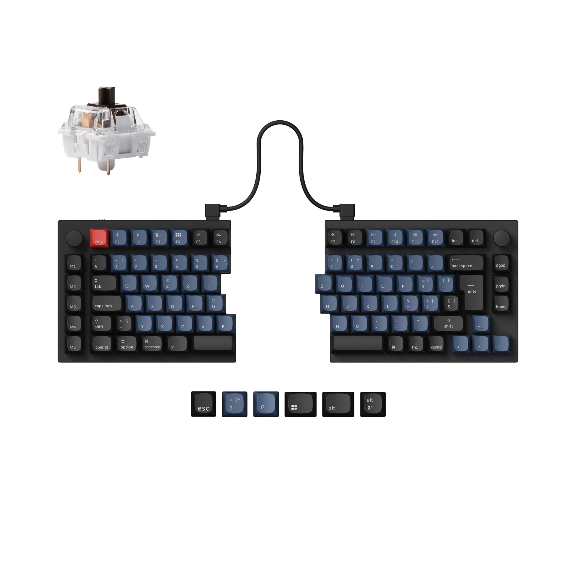 Keychron Q11 teclado mecánico personalizable QMK - colección de distribución ISO