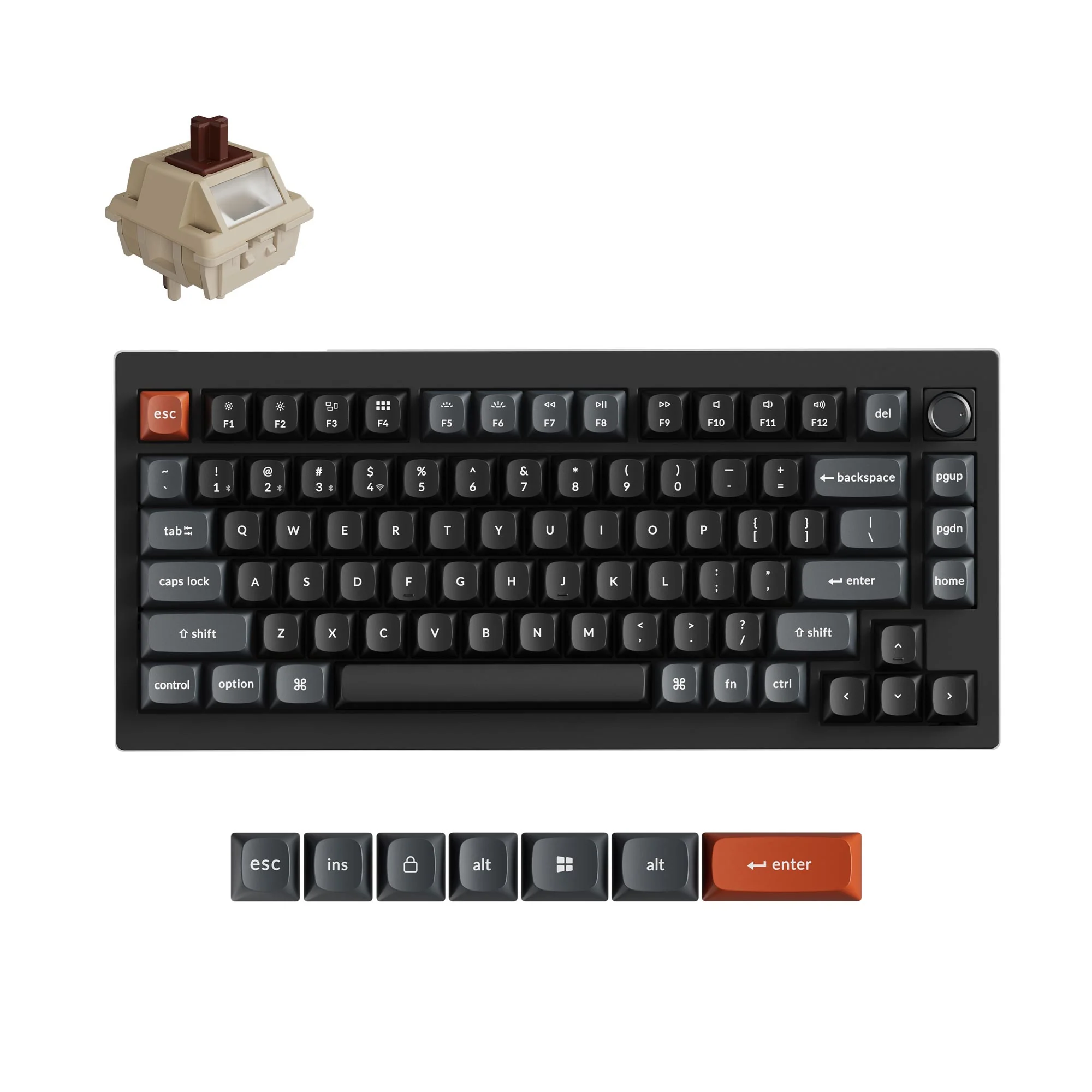 Keychron V1 Ultra 8K langaton mukautettava mekaaninen näppäimistö