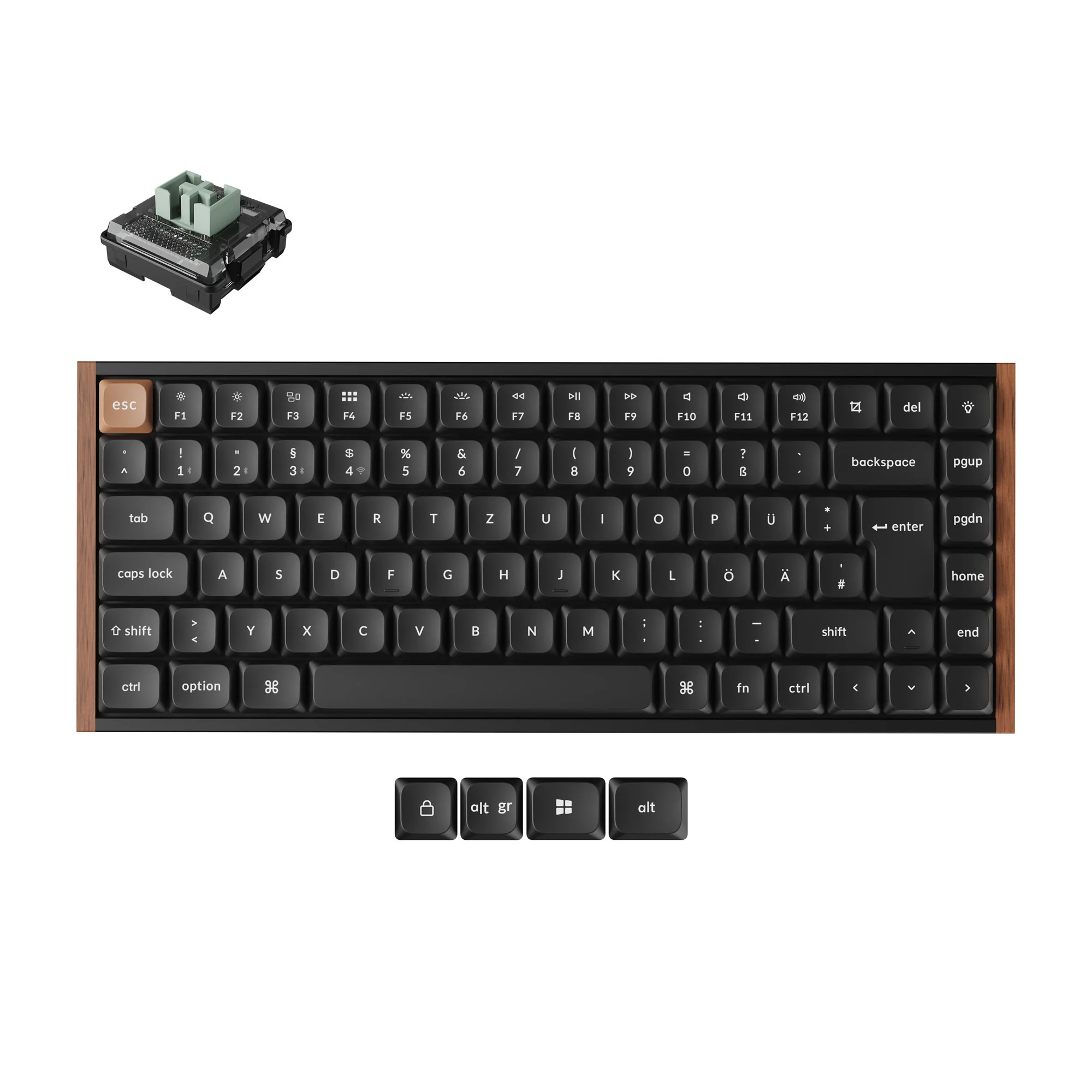 Teclado Personalizado Sem Fio Keychron K3 HE com Interruptores Magnéticos