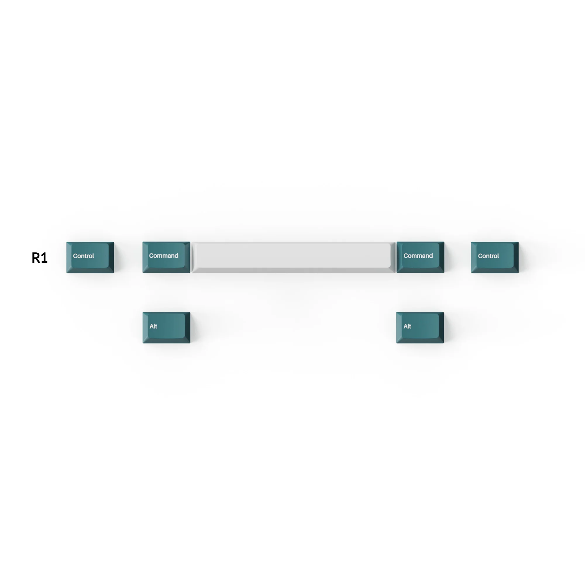 Set completo de teclas PBT de doble inyección perfil Cherry - White Mint