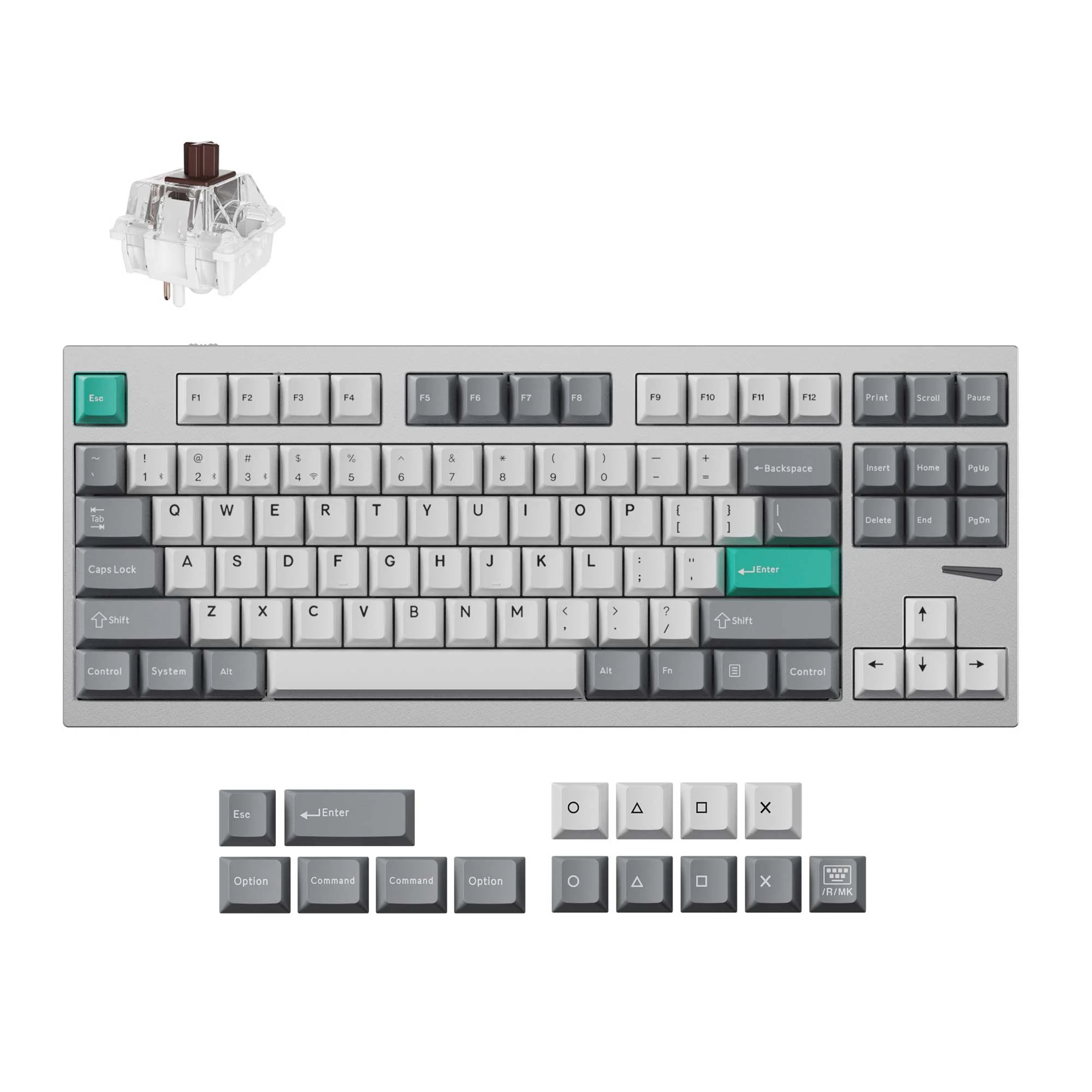 Teclado gamer personalizado sem fio QMK Lemokey L4