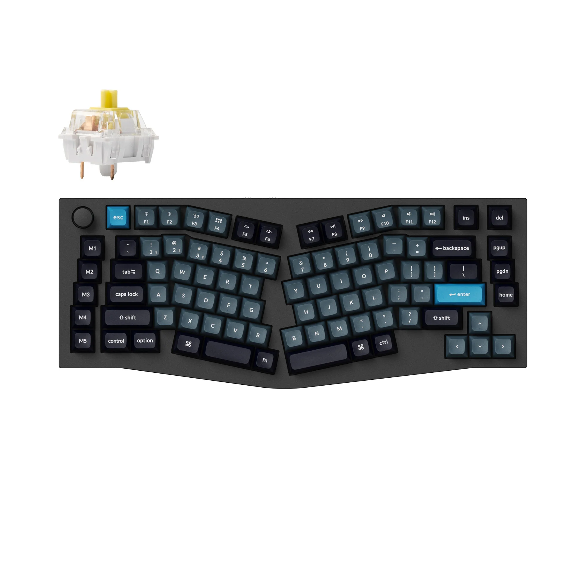 Teclado Mecânico Personalizado Sem Fio Keychron Q10 Pro (Layout Alice) QMK/VIA