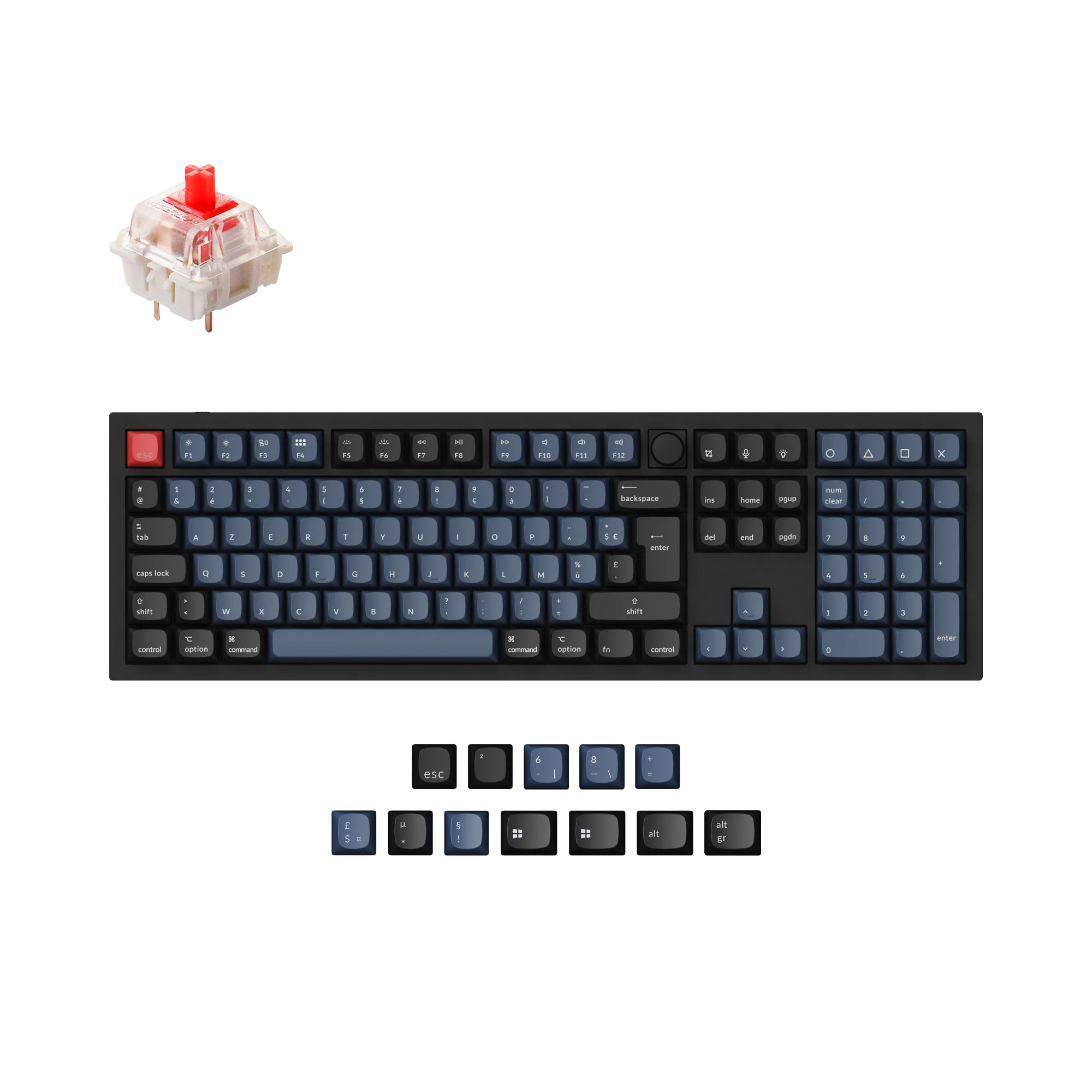 Colección de teclado mecánico personalizado Keychron Q6 QMK con distribución ISO