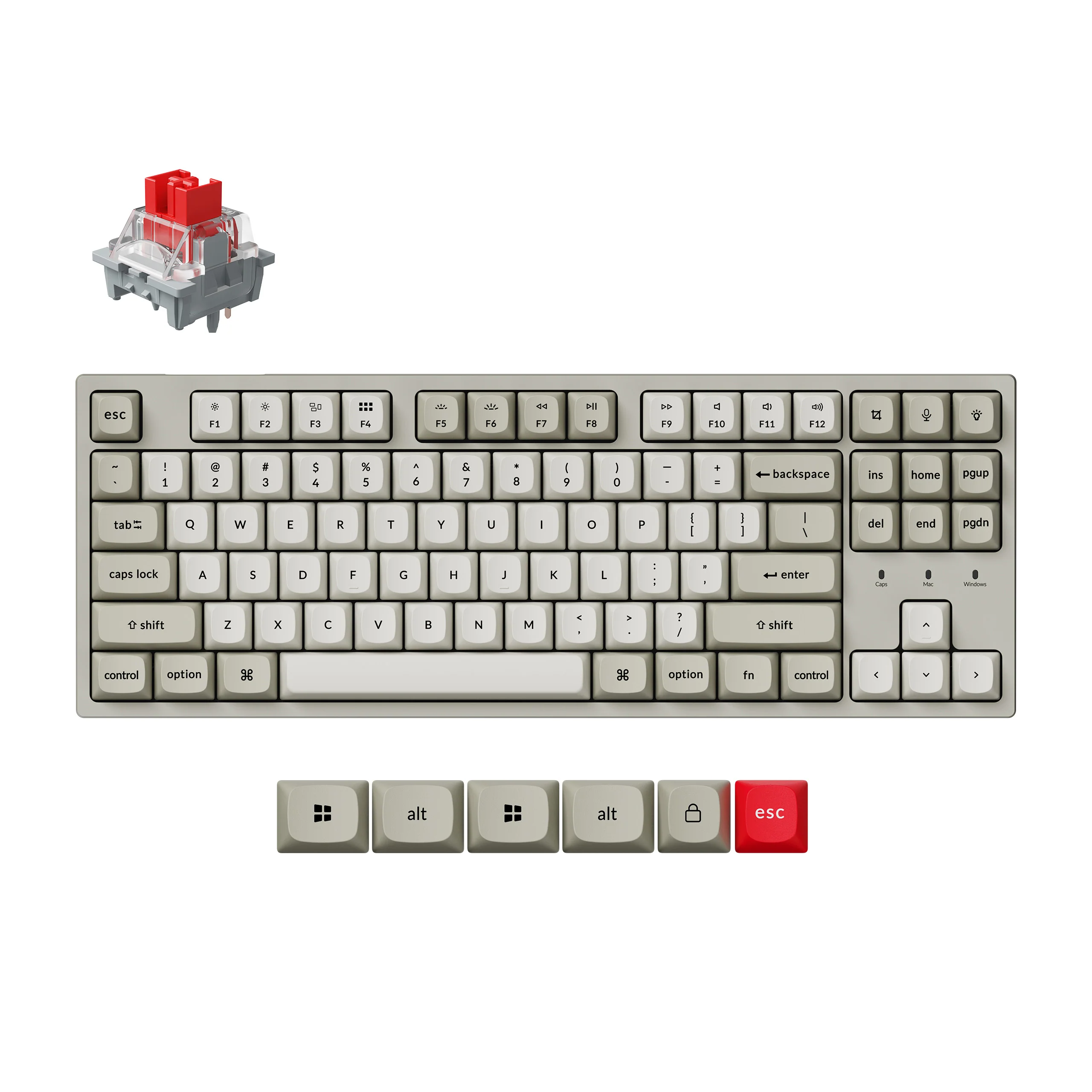 Keychron C1 Pro 8K QMK bekabeld custom mechanisch toetsenbord