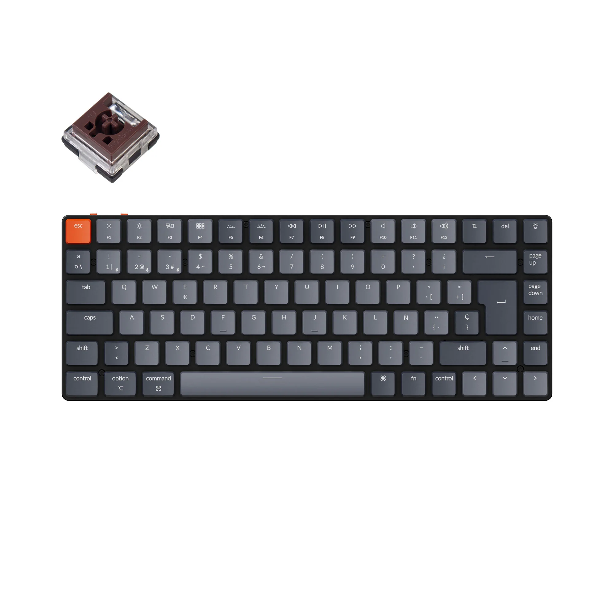Bezprzewodowa klawiatura mechaniczna Keychron K3 Ultra-slim (hiszpański układ ISO) – wersja 2