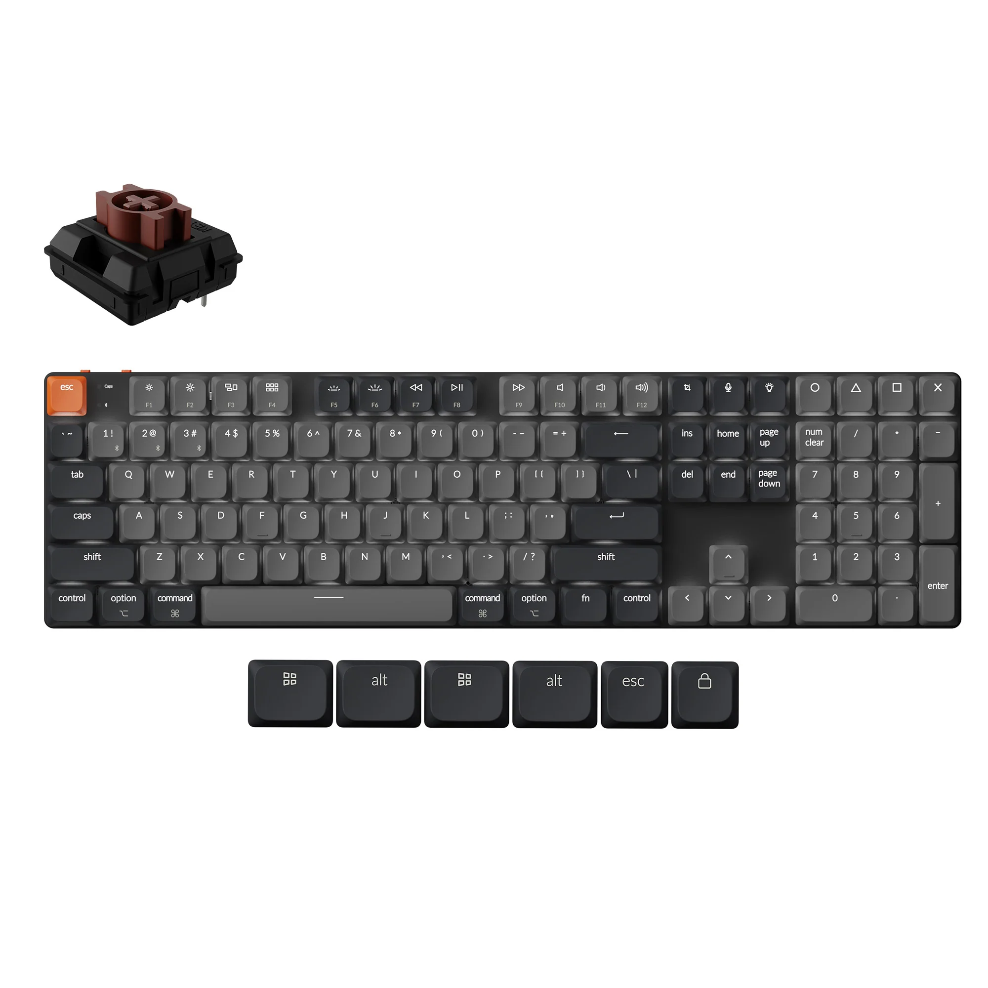 Teclado Mecânico Sem Fio Keychron K5 QMK (Versão 2)