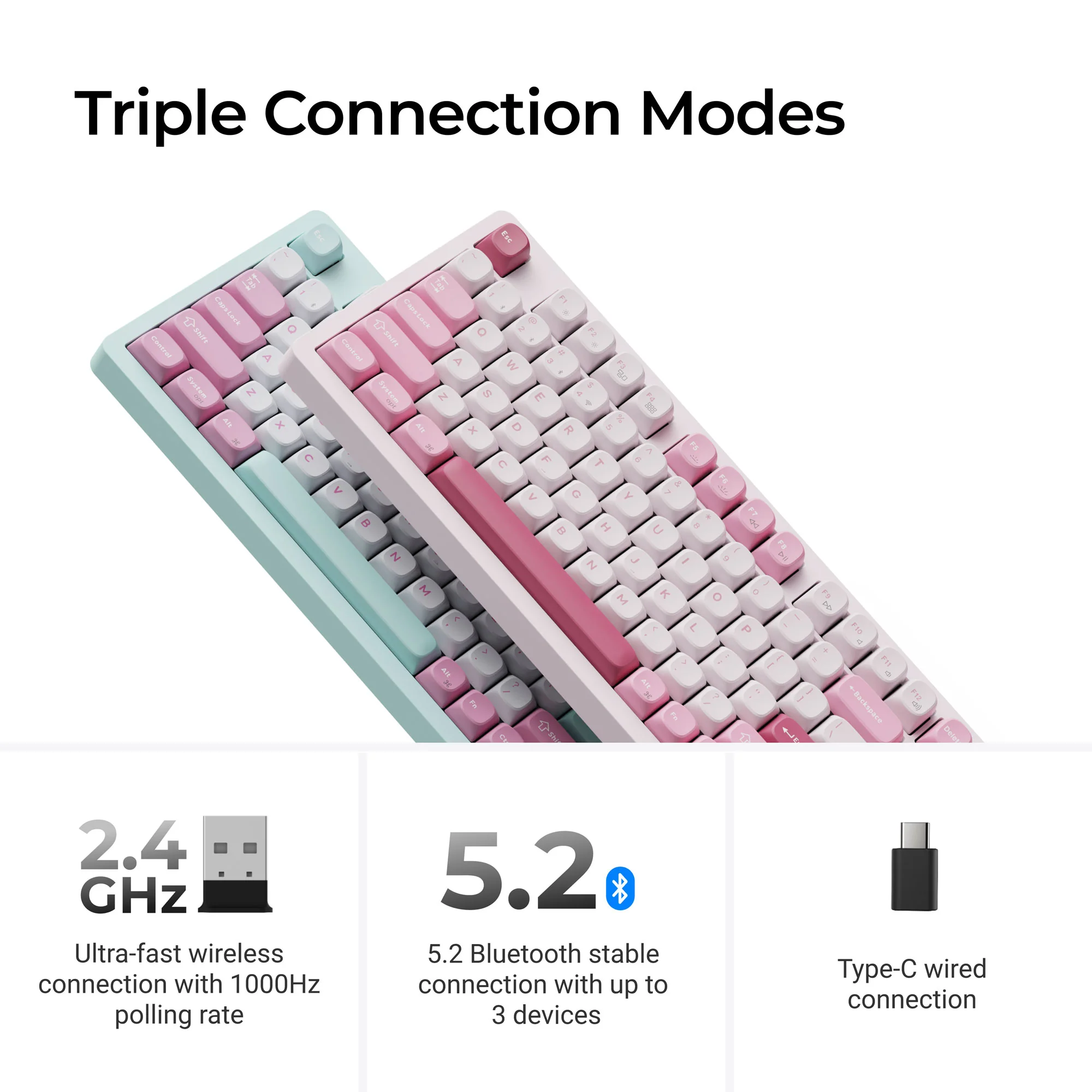 Keychron J3 SE QMK langaton mekaaninen näppäimistö