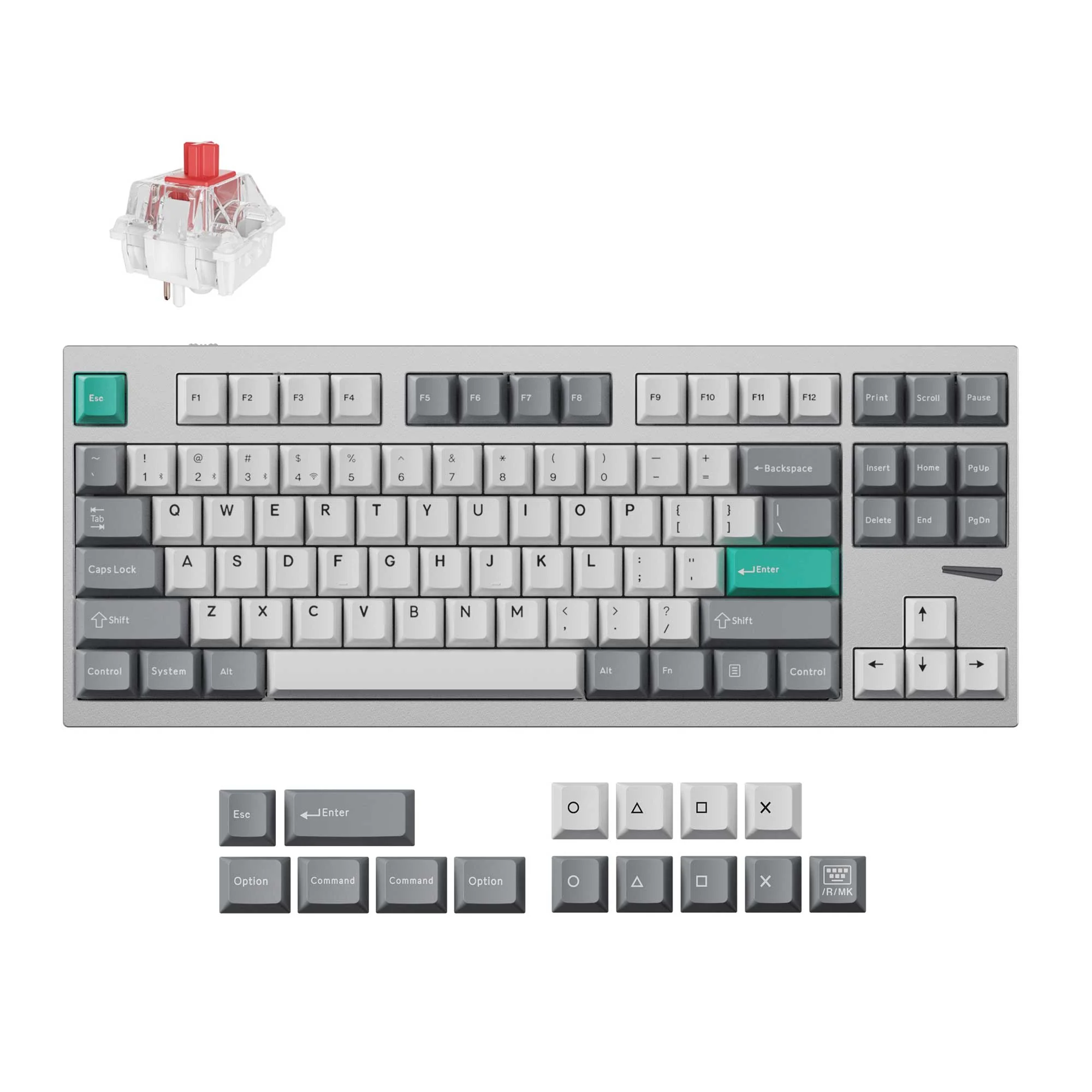 Teclado gamer personalizado sem fio QMK Lemokey L4