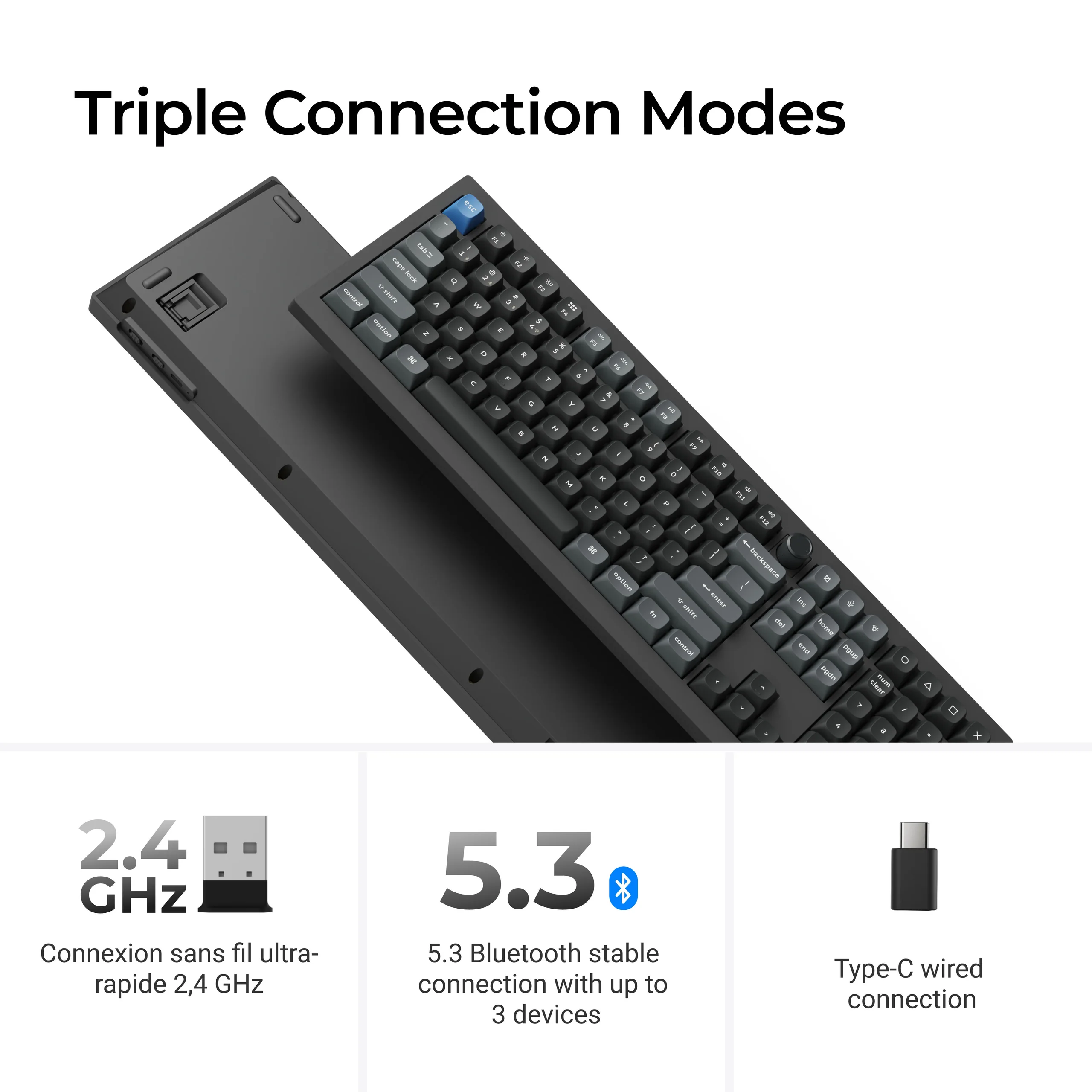 Teclado Keychron V6 Ultra Hybrid 8K inalámbrico magnético y mecánico