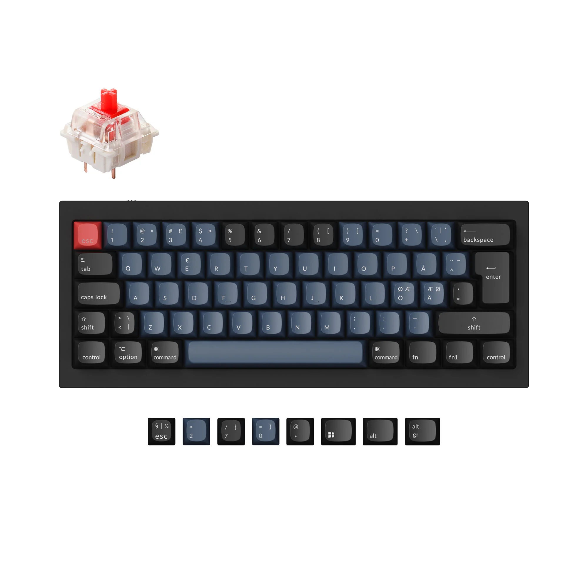 Keychron Q4 QMK Custom mekanisk tastatur ISO-layout-kollektion