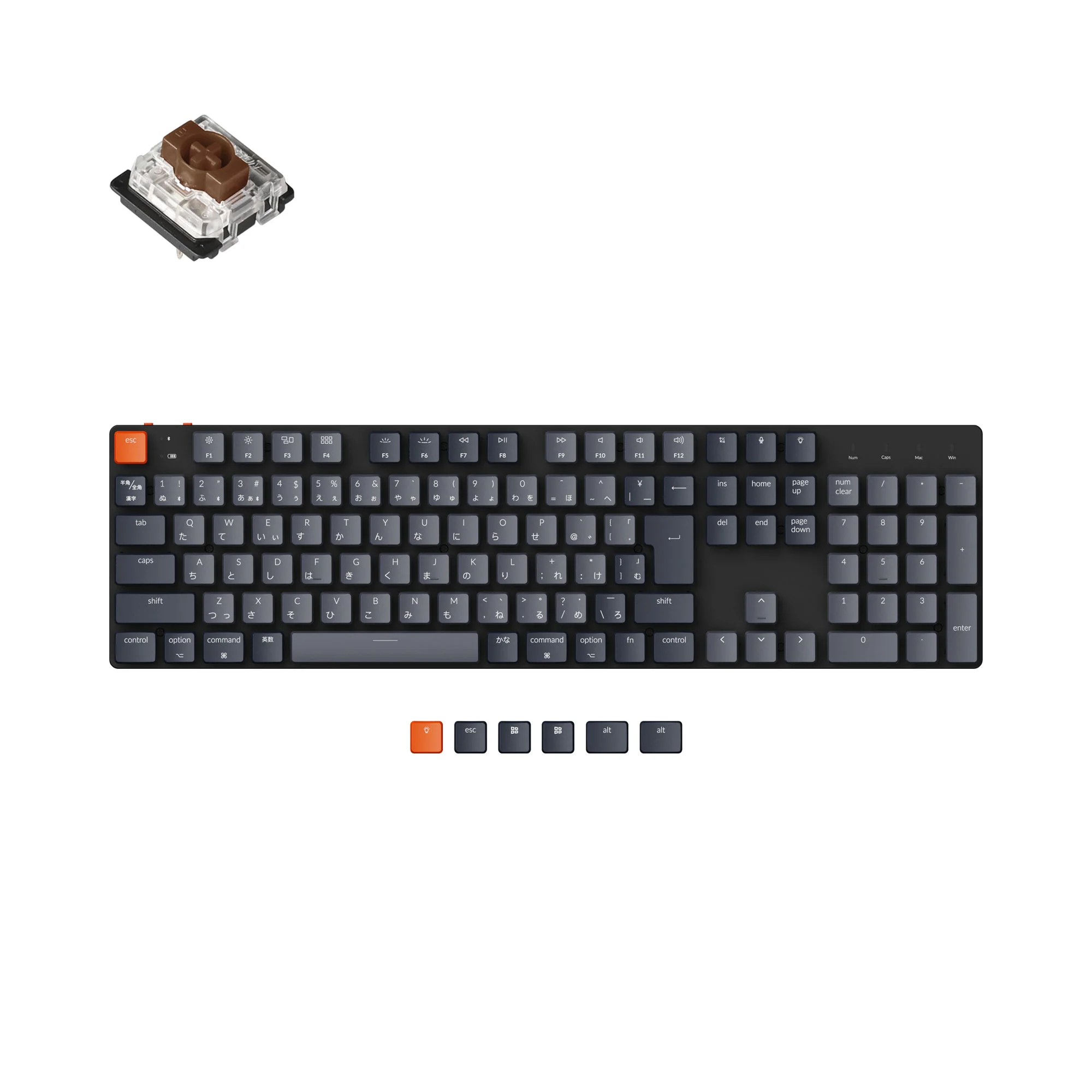 Keychron K5 SE trådløst mekanisk tastatur (japansk JIS-layout)
