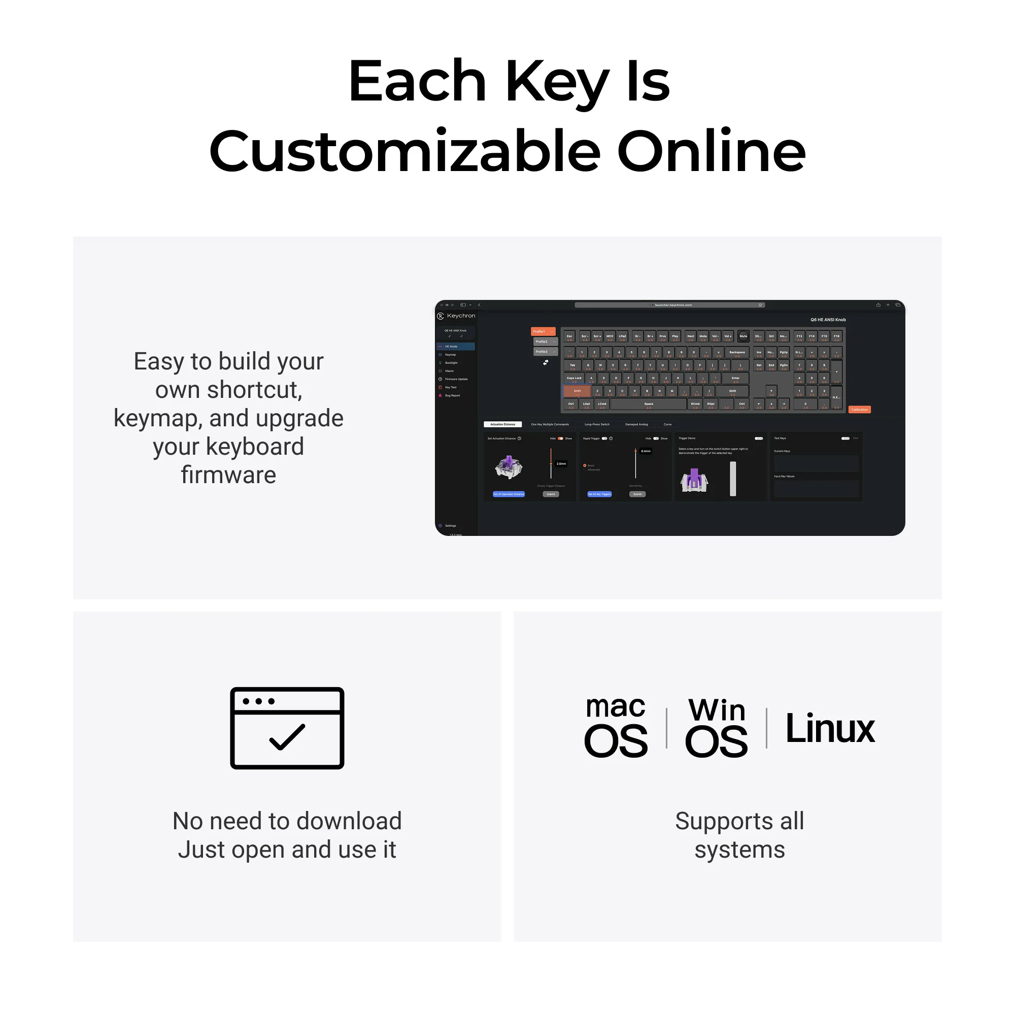Keychron Q6 HE QMK Wireless Custom Keyboard