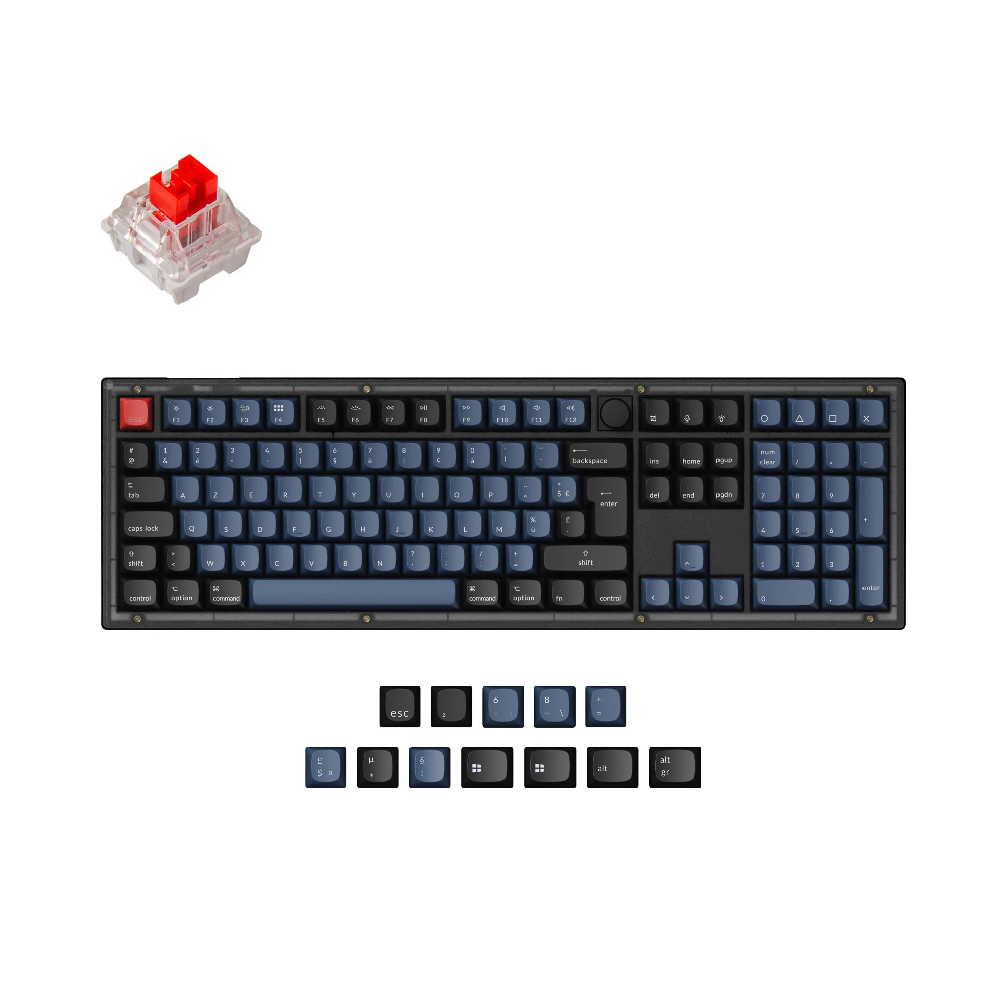 Keychron V6 QMK Customowa klawiatura mechaniczna – kolekcja układów ISO