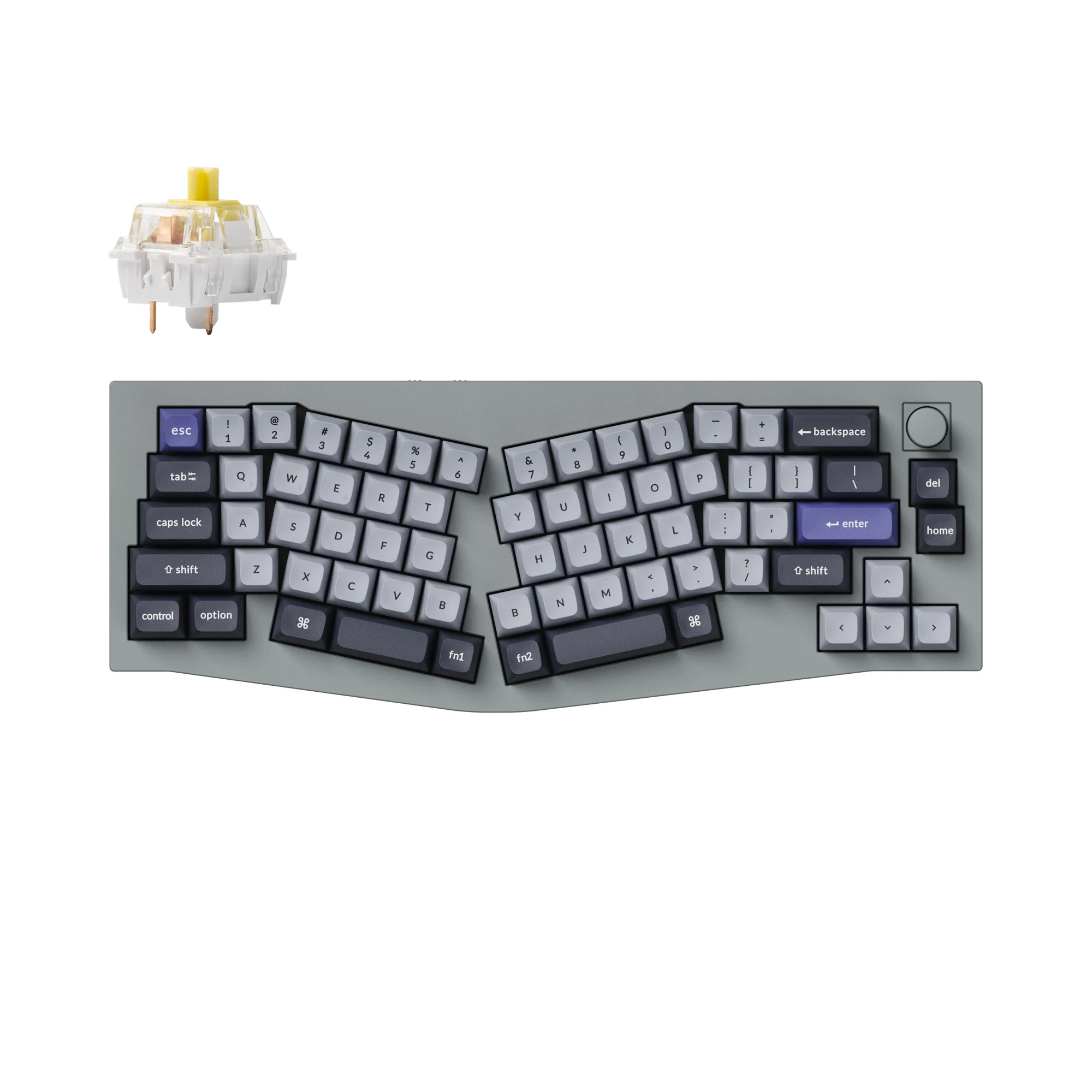 Teclado Mecânico Personalizado Sem Fio Keychron Q8 Pro (Layout Alice) QMK/VIA