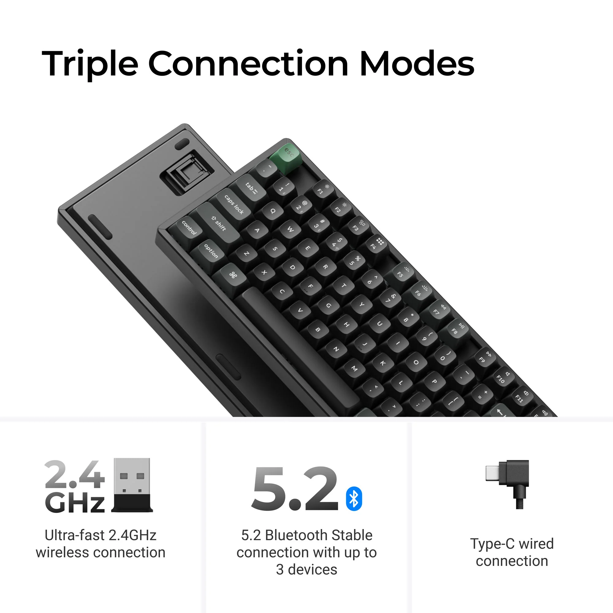 Teclado Mecânico Sem Fio Custom Keychron K8 Ultra 8K