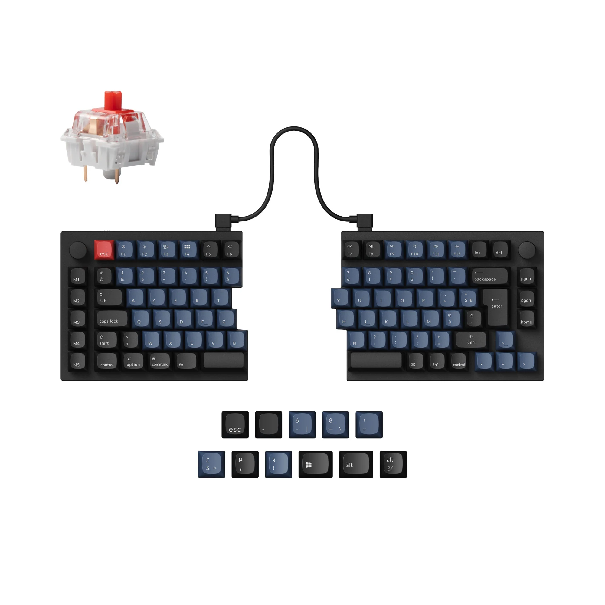 Keychron Q11 teclado mecánico personalizable QMK - colección de distribución ISO