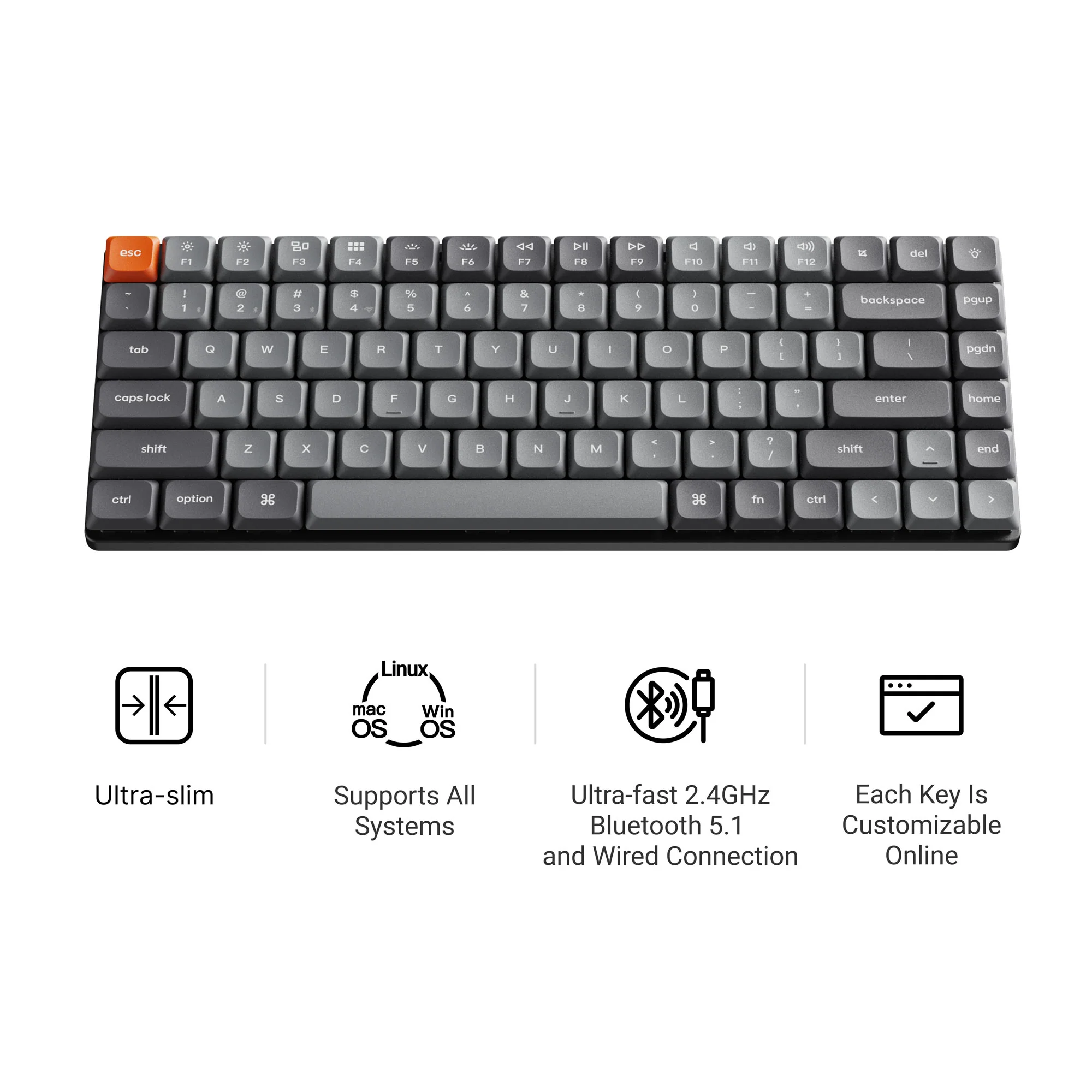Keychron K3 Max QMK/VIA Wireless Custom Mechanical Keyboard