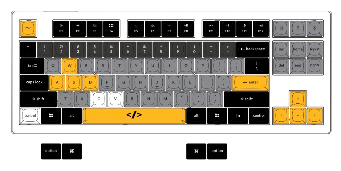 Keychron V3 QMK mukautettu mekaaninen näppäimistö - erikoistilaus