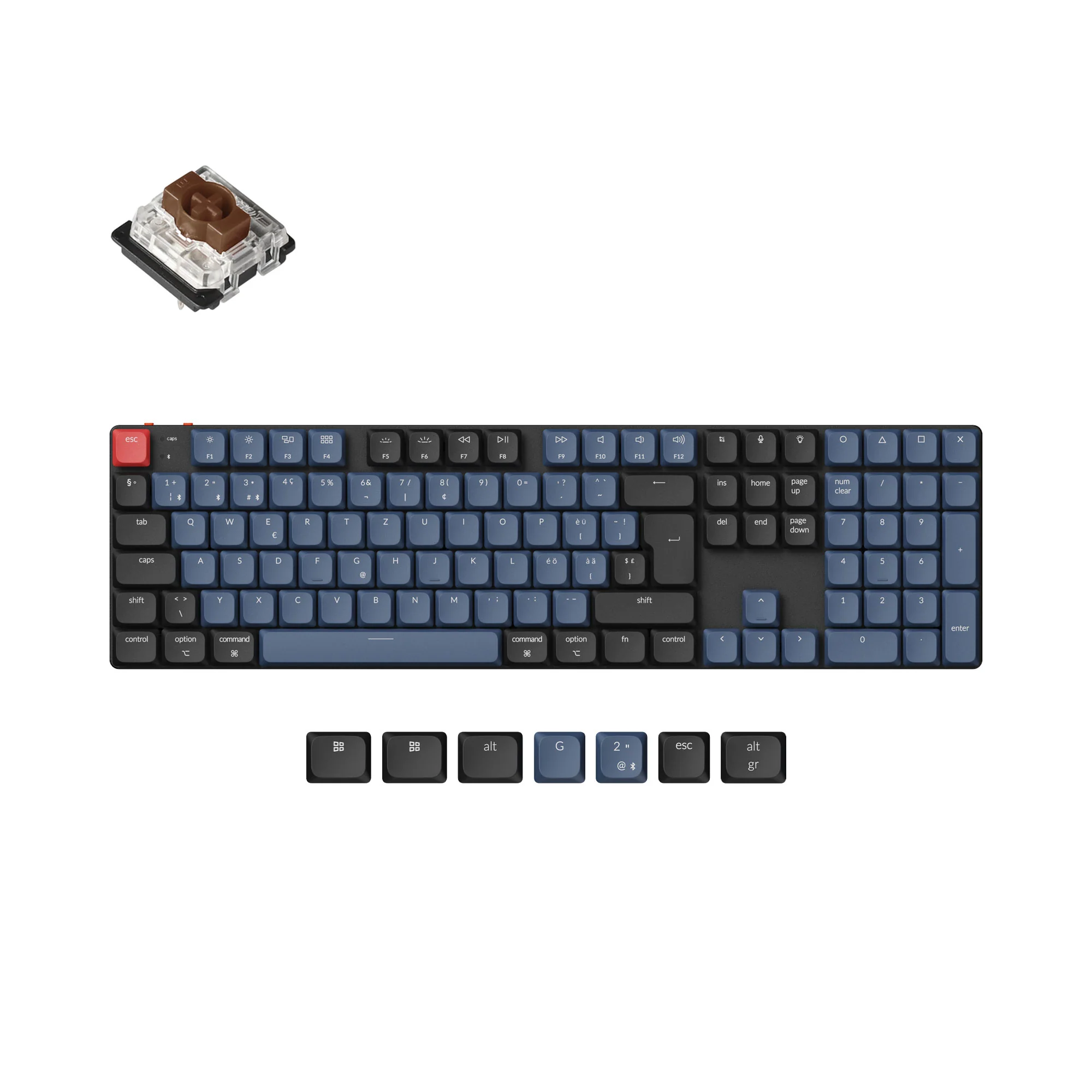 Coleção de teclado mecânico personalizado sem fio Keychron K5 Pro QMK/VIA layout ISO