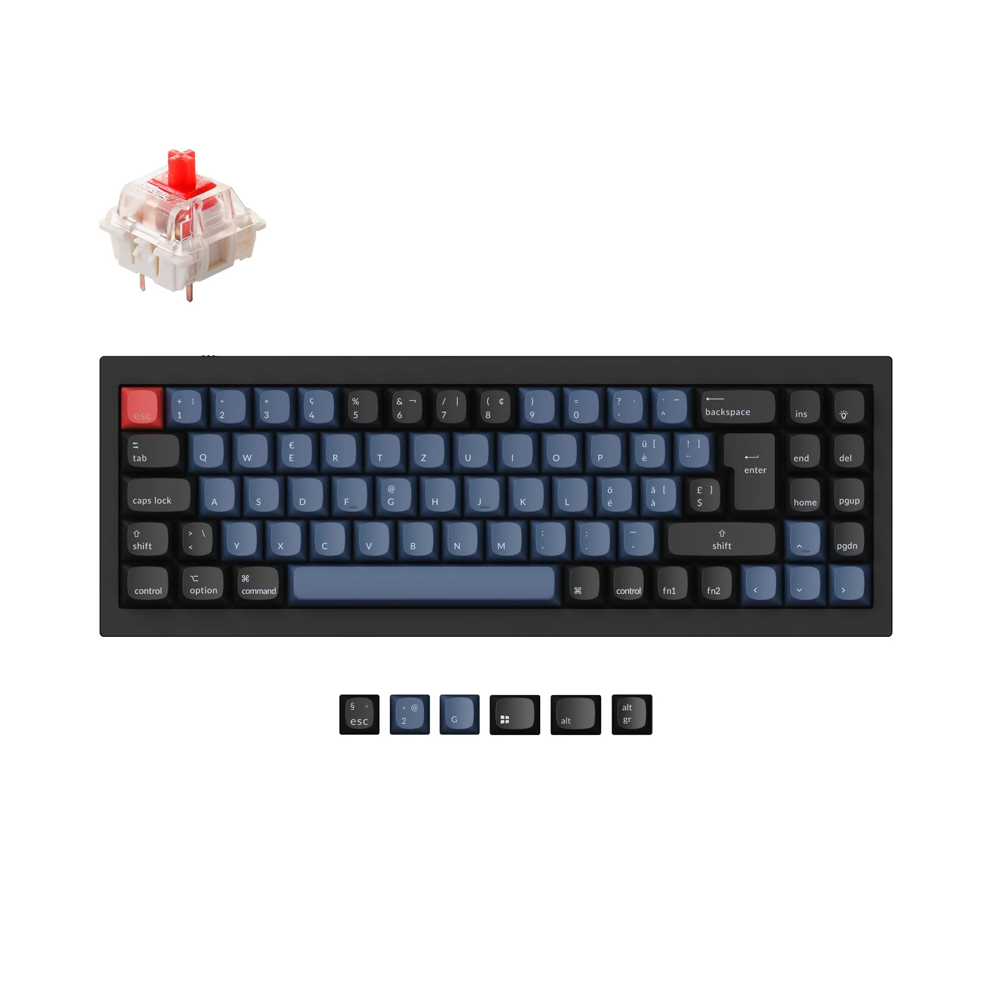 Colección Keychron Q7 QMK teclado mecánico personalizado diseño ISO