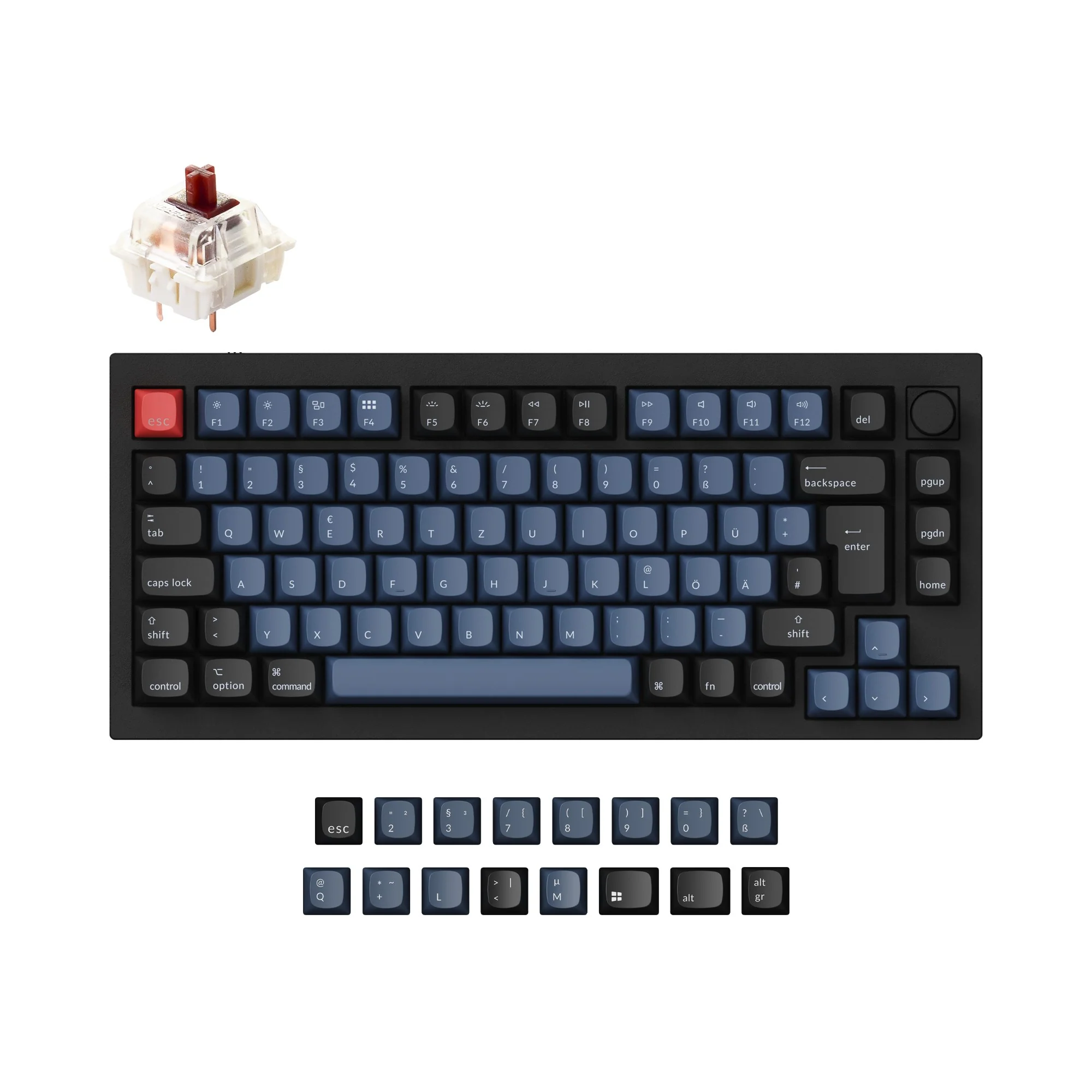 Keychron Q1 QMK Teclado Mecánico Personalizado Colección de Distribución ISO