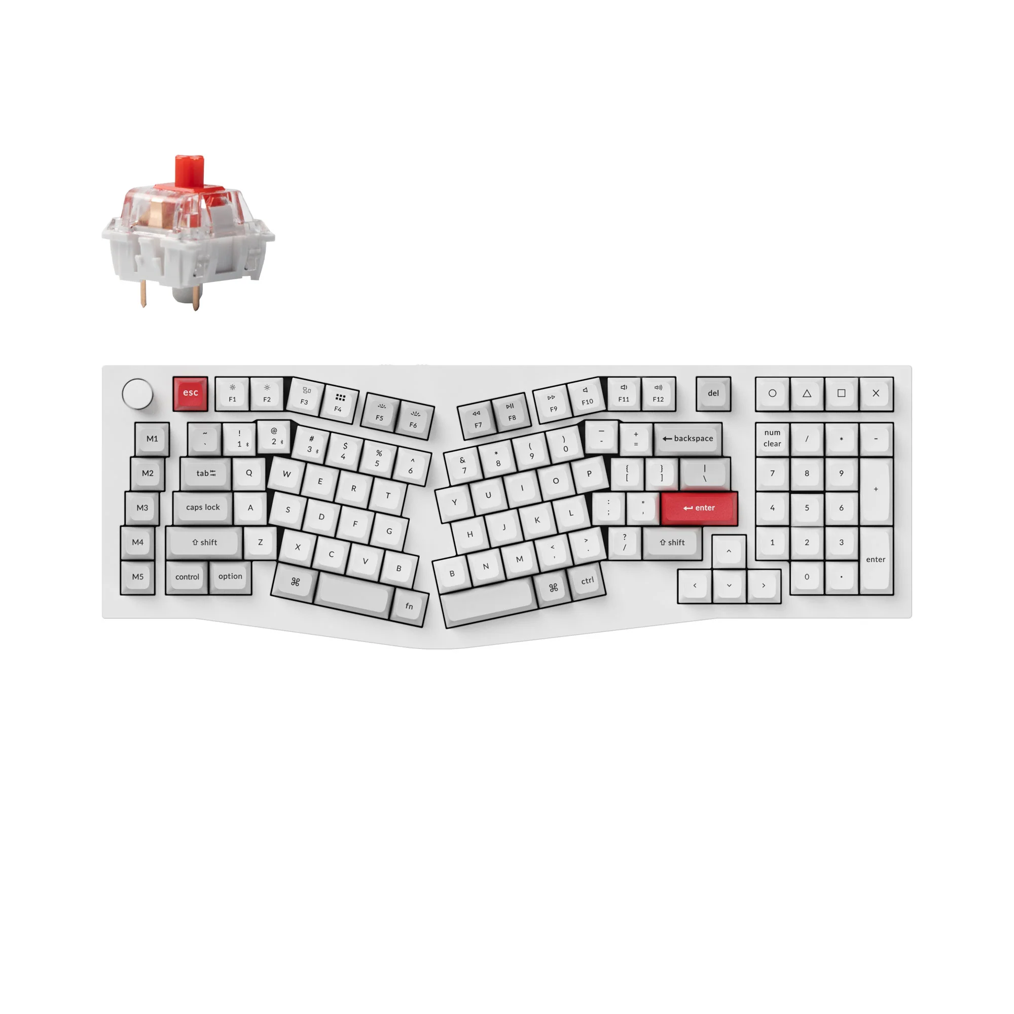 Teclado Mecânico Personalizado Sem Fio Keychron Q13 Pro (Layout Alice) QMK/VIA
