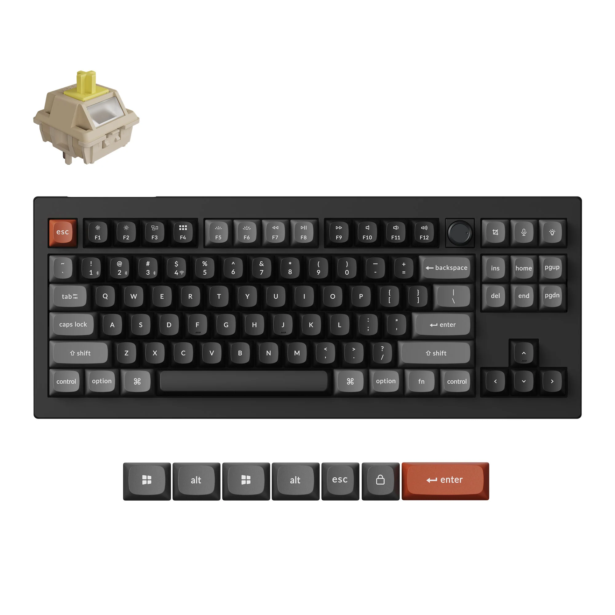 Keychron V3 Ultra 8K langaton mukautettava mekaaninen näppäimistö