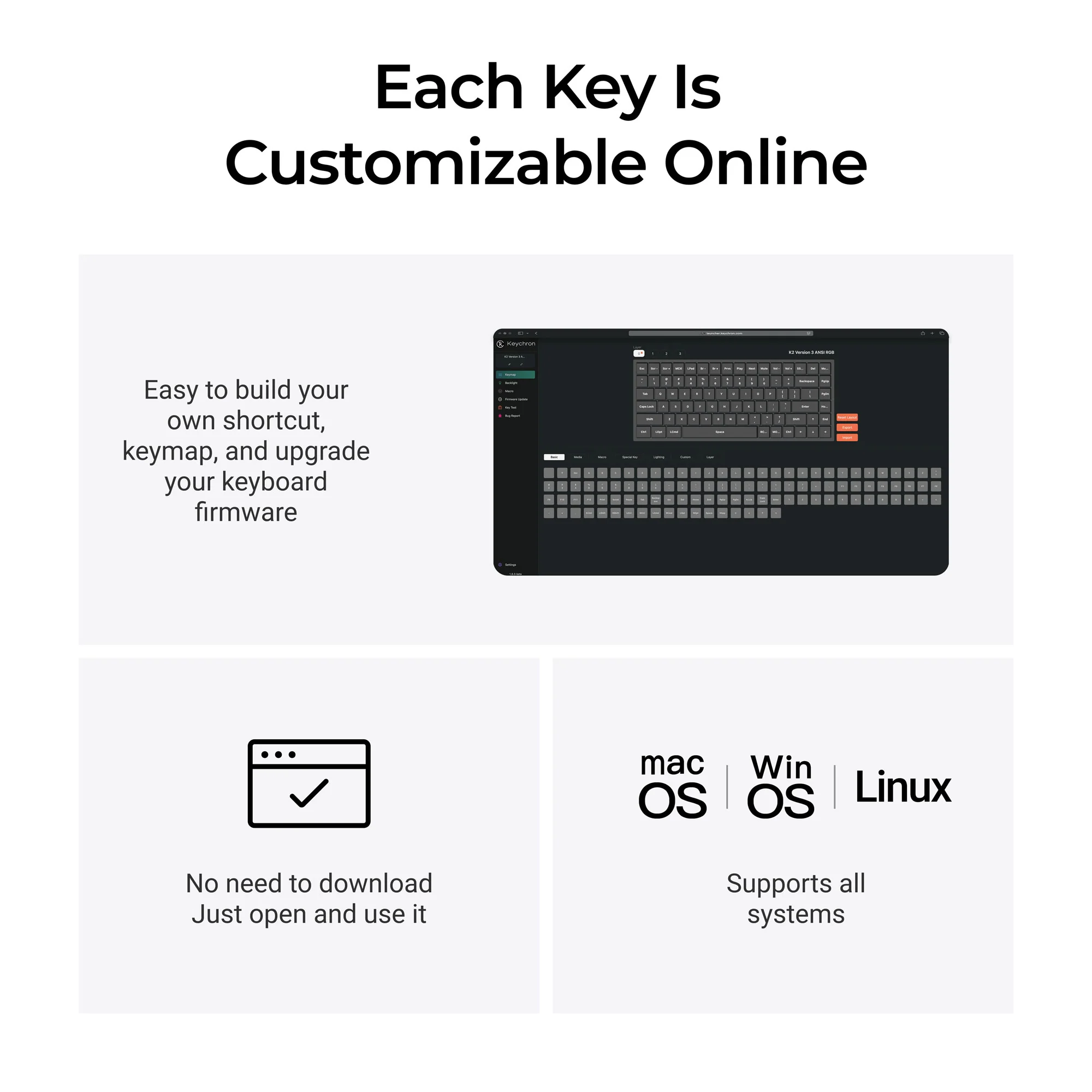 Keychron K2 QMK Teclado mecánico inalámbrico (Versión 3)