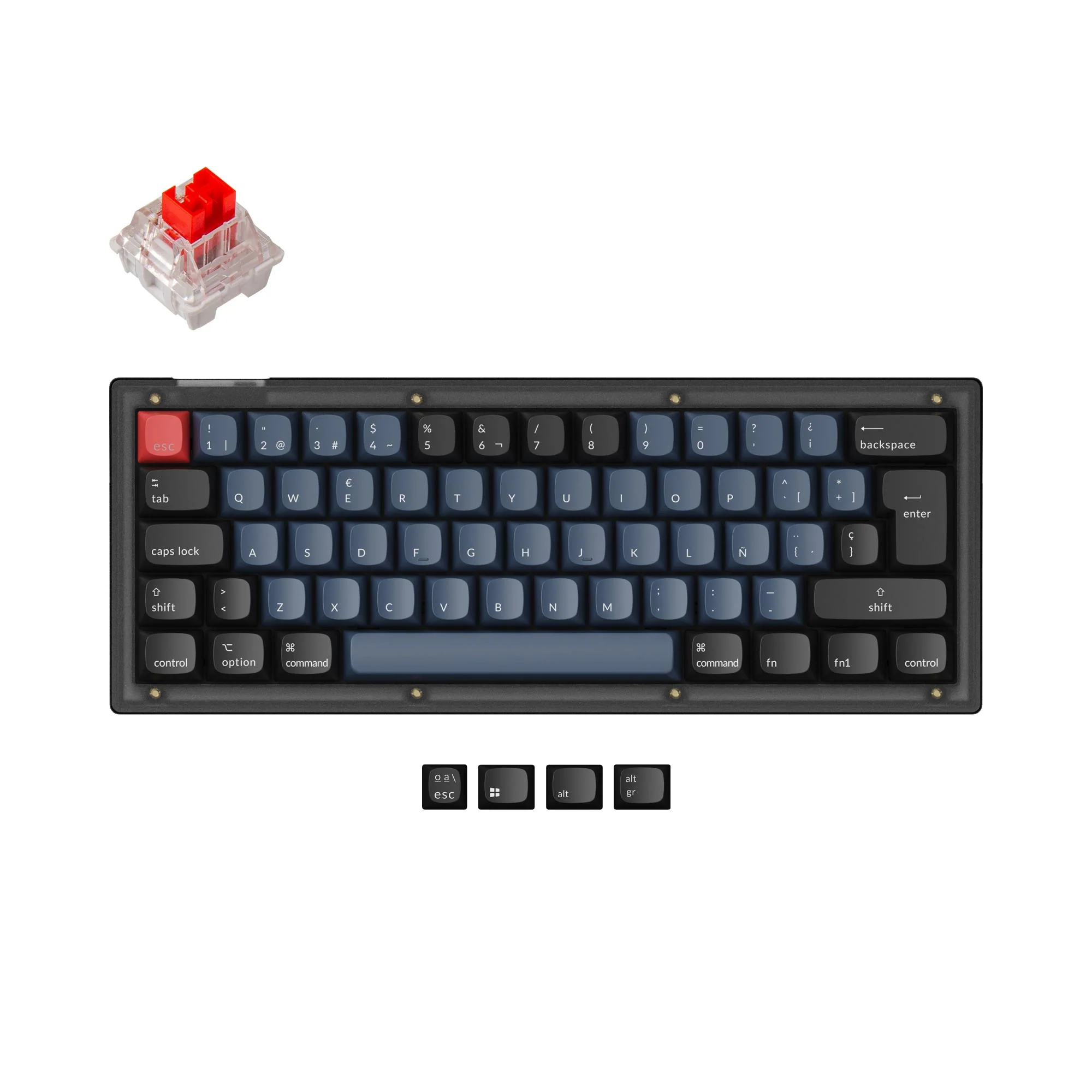 Colección de teclado mecánico personalizado Keychron V4 QMK con distribución ISO