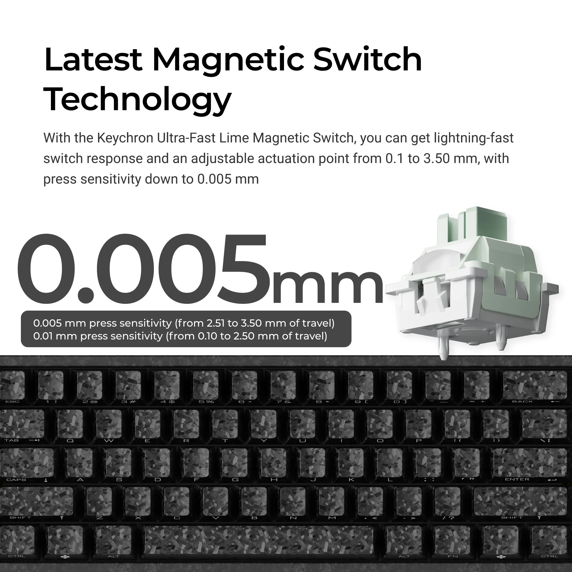 Keychron Carbon 60 HE 8K kablet tastatur med magnetiske brytere