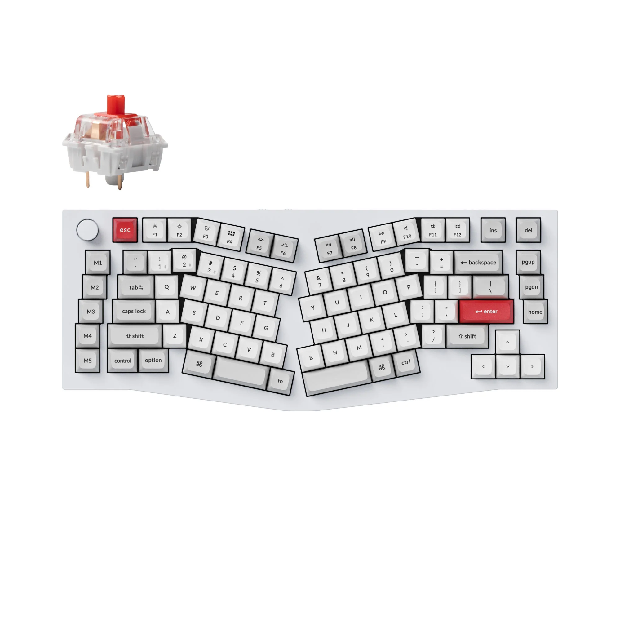 Teclado Mecânico Personalizado Sem Fio Keychron Q10 Pro (Layout Alice) QMK/VIA