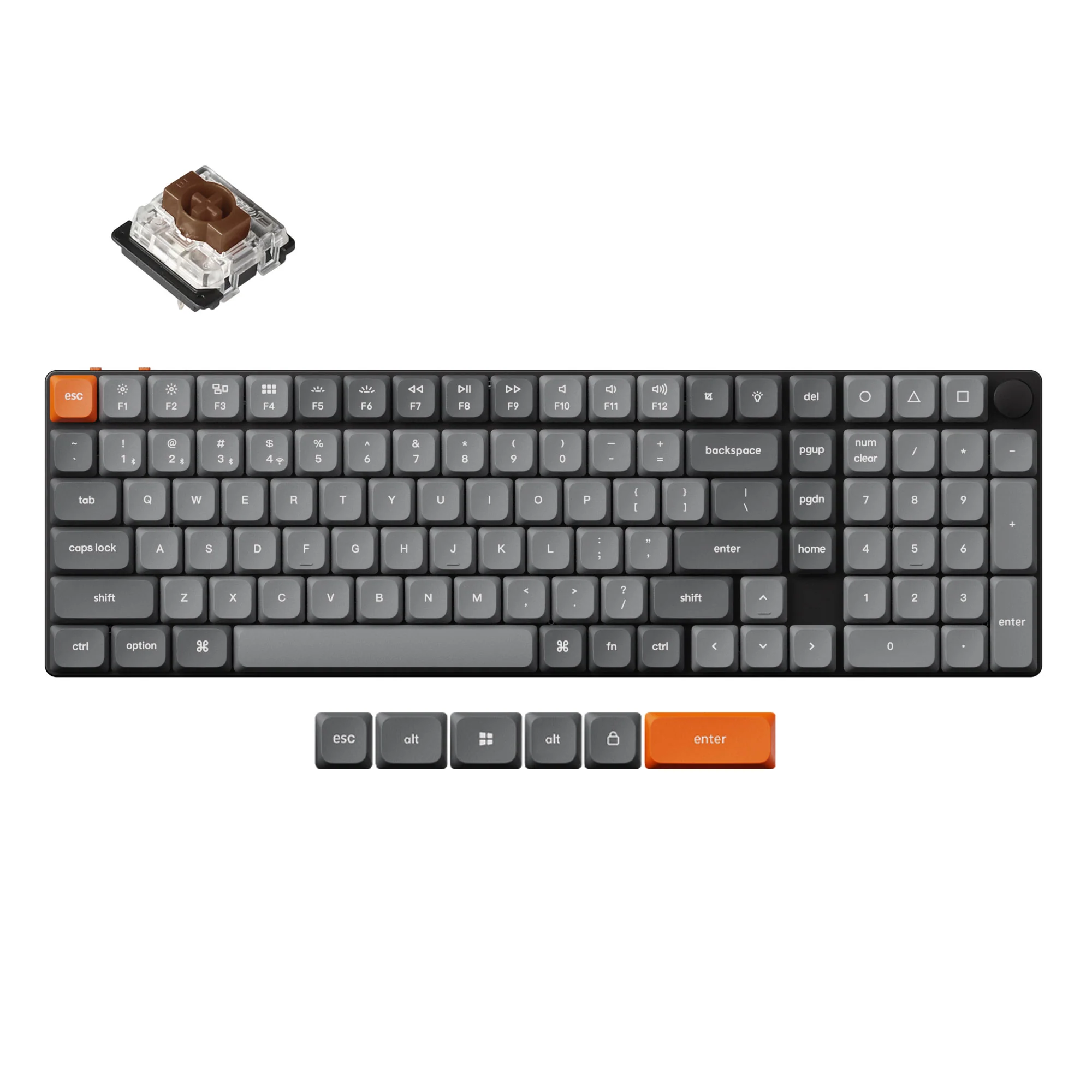 Teclado Mecânico Sem Fio Personalizado Keychron K17 Max QMK