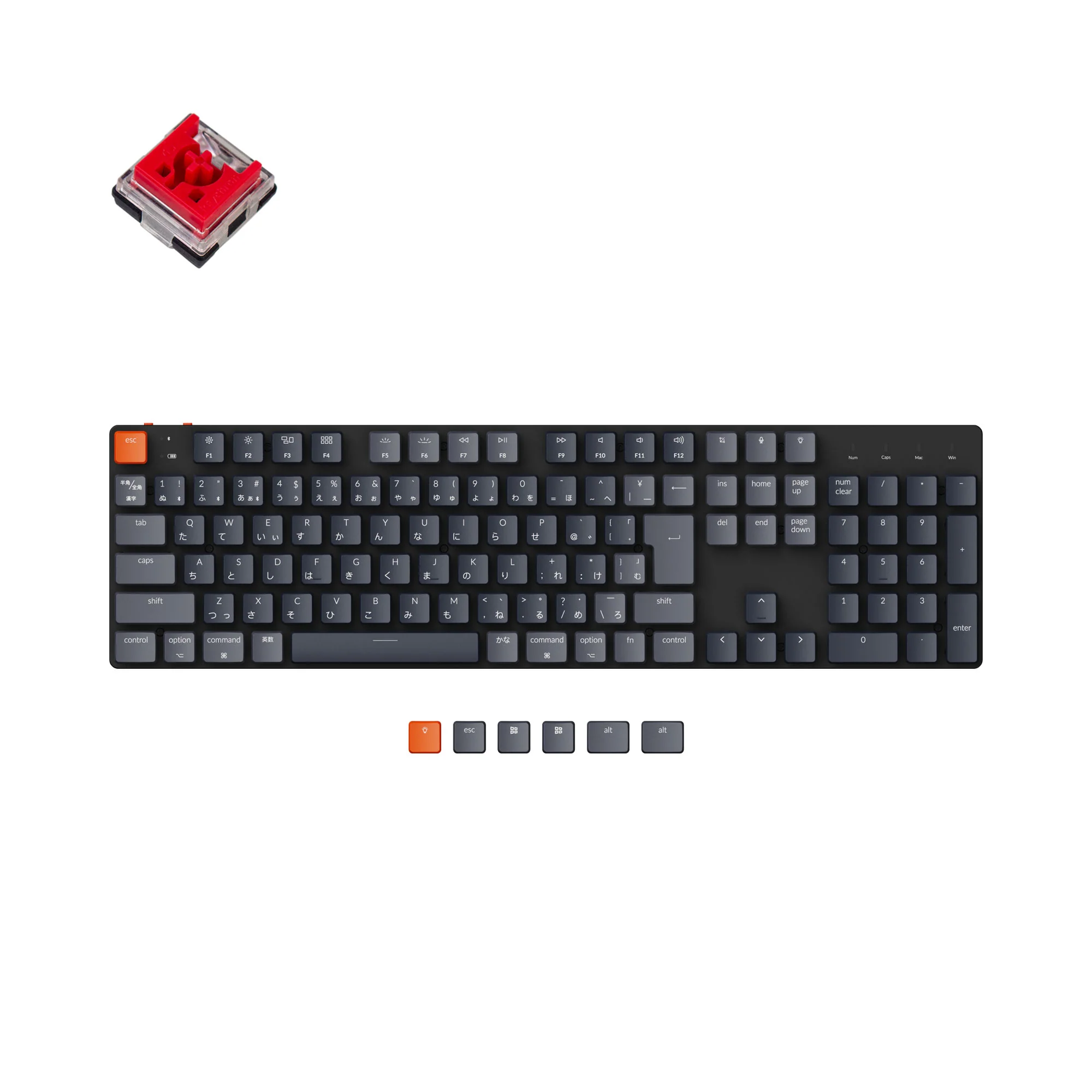 Keychron K5 SE trådløst mekanisk tastatur (japansk JIS-layout)
