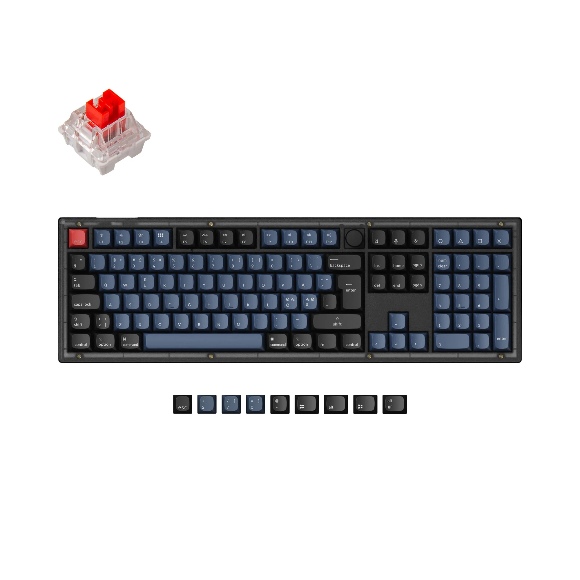 Keychron V6 QMK Customowa klawiatura mechaniczna – kolekcja układów ISO