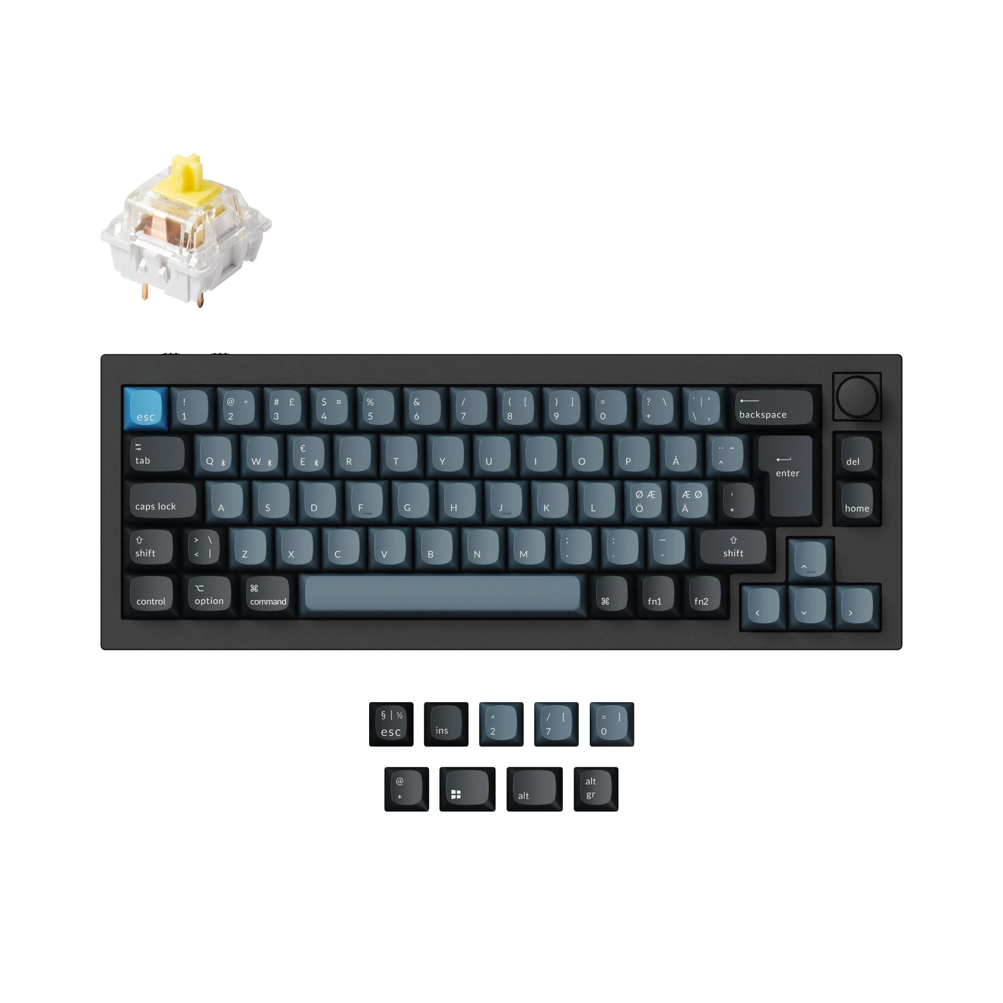 Keychron Q2 Pro teclado mecánico inalámbrico personalizable QMK/VIA - colección de distribución ISO