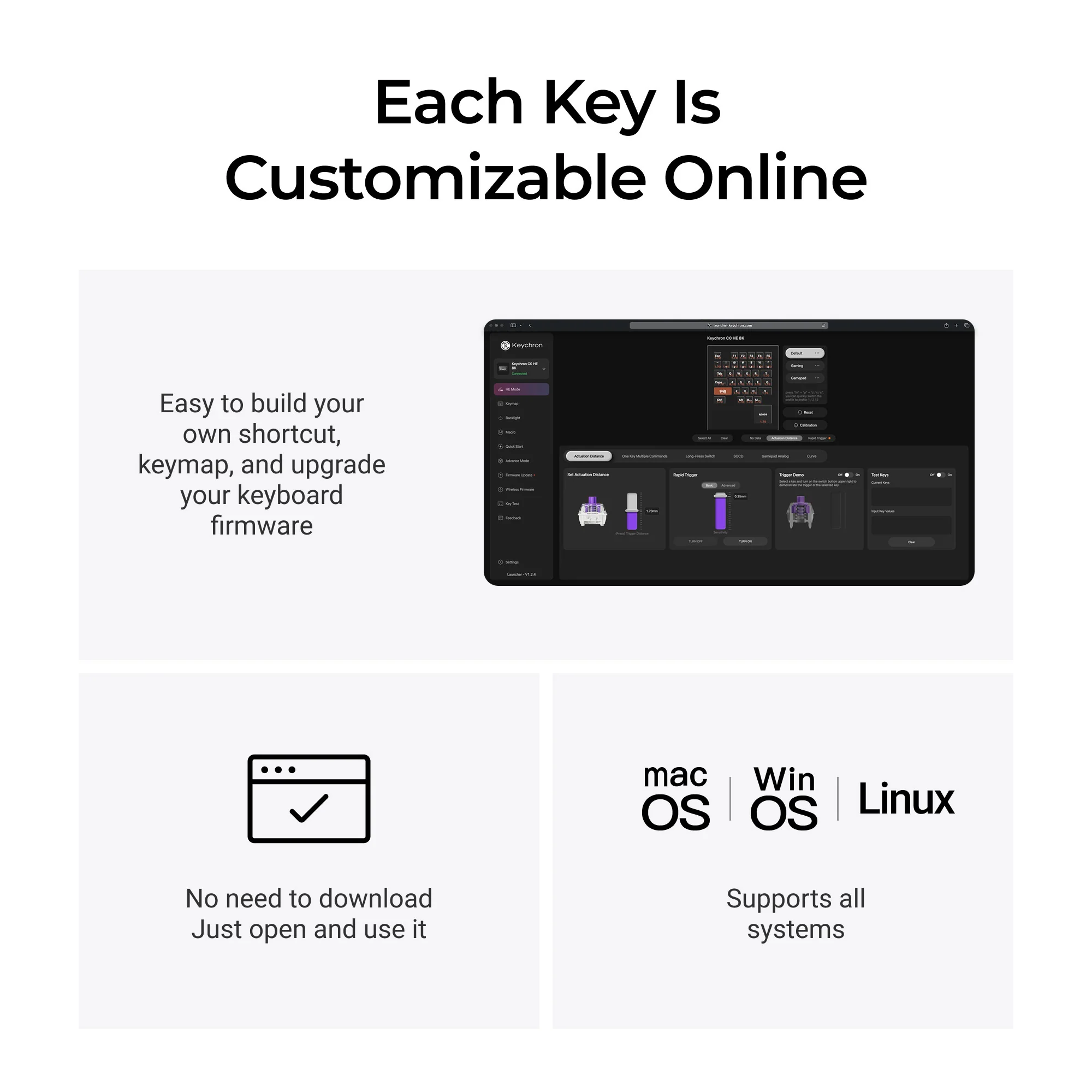 Keychron C0 HE One Handed Magnetic Switch Gaming Keyboard