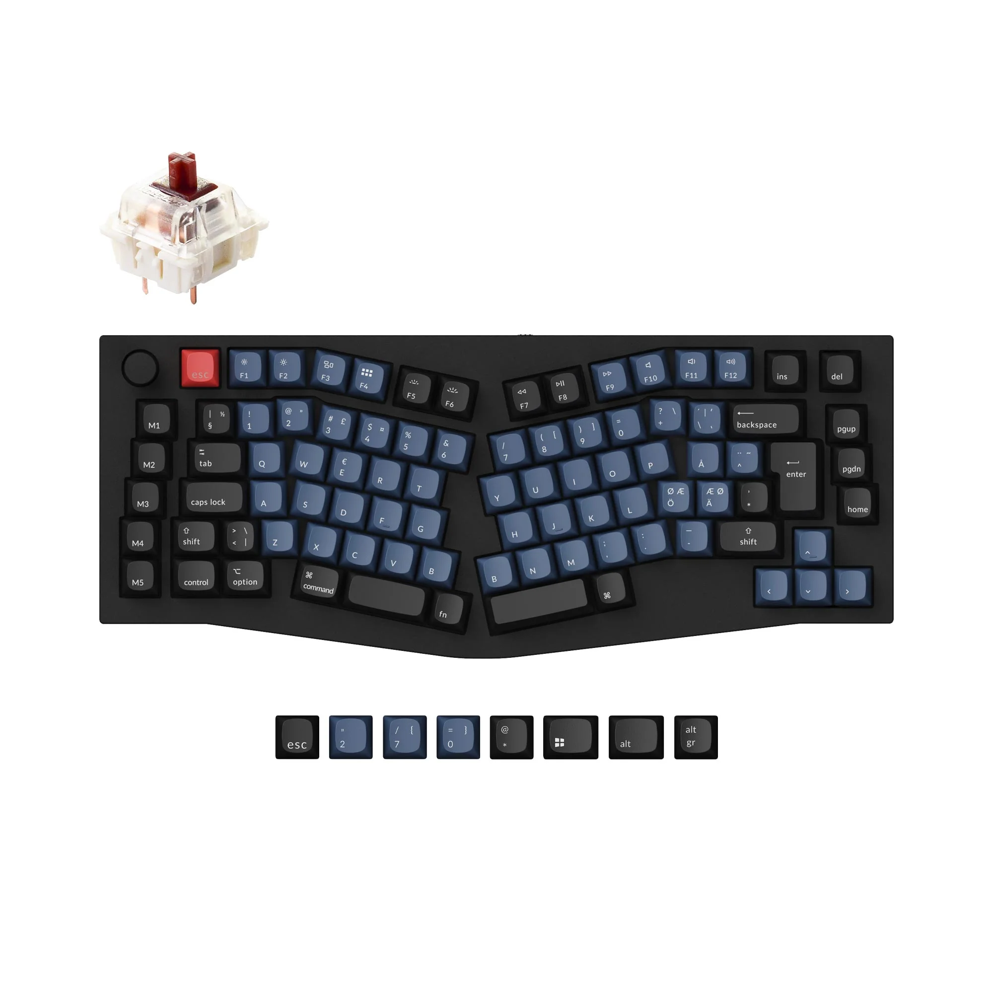 Keychron Q10 (Alice-asettelu) QMK Custom -mekaaninen näppäimistö, ISO-asettelukokoelma