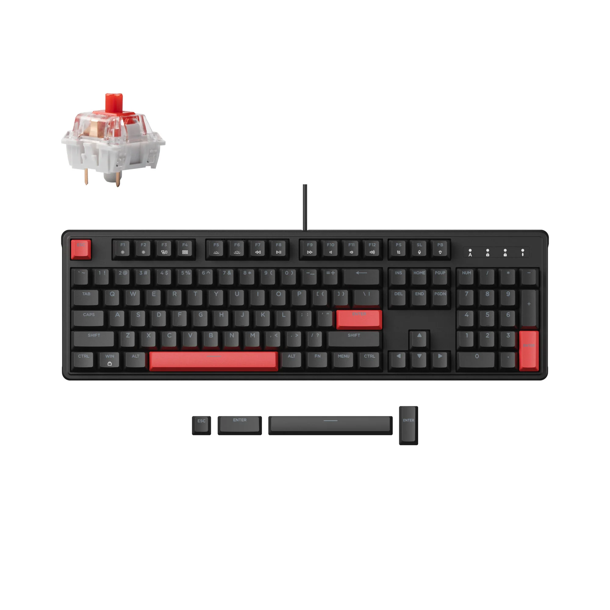 Lemokey X3 QMK/VIA Bedraad Mechanisch Toetsenbord
