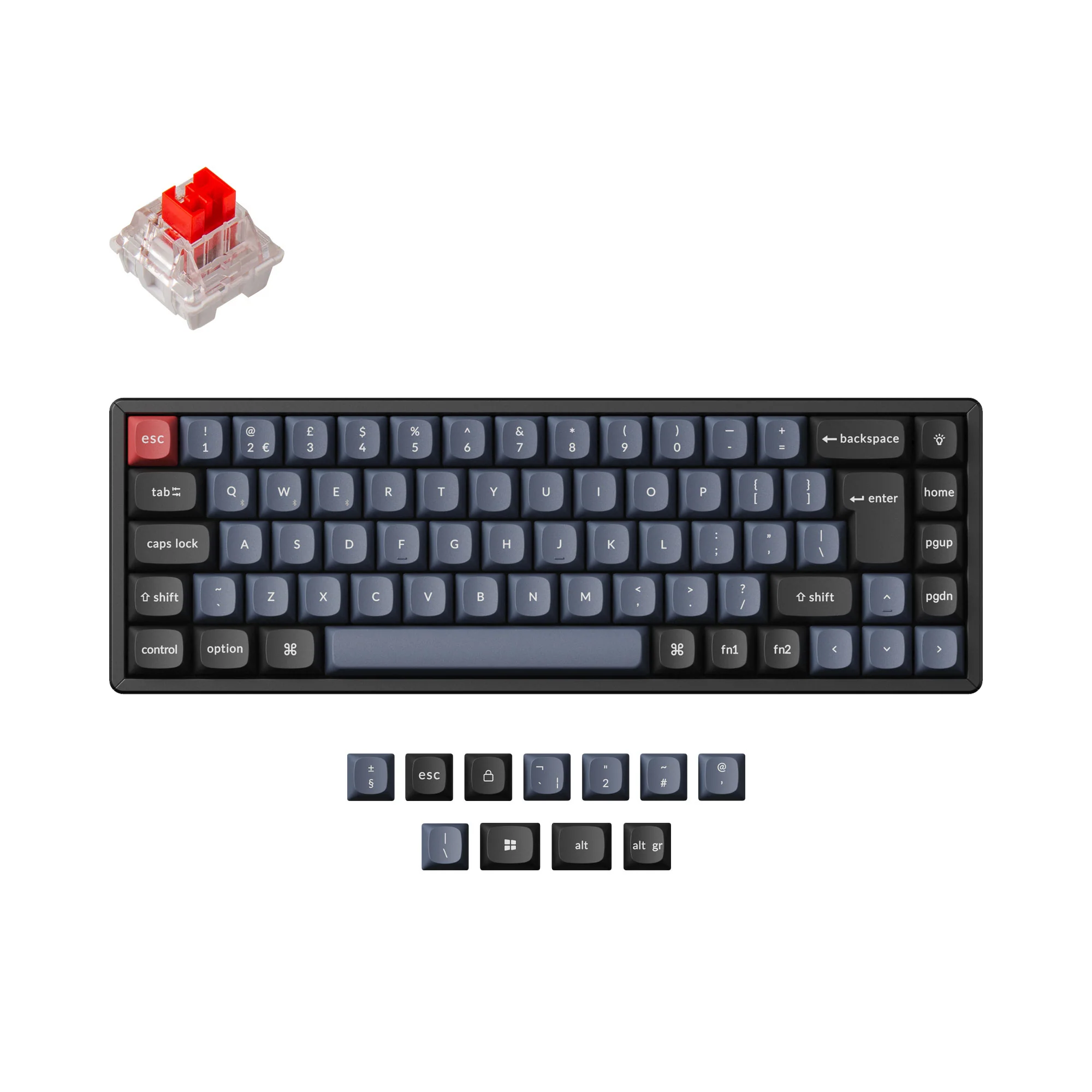 Keychron K6 Pro QMK/VIA Teclado Mecânico Sem Fio Coleção Layout ISO